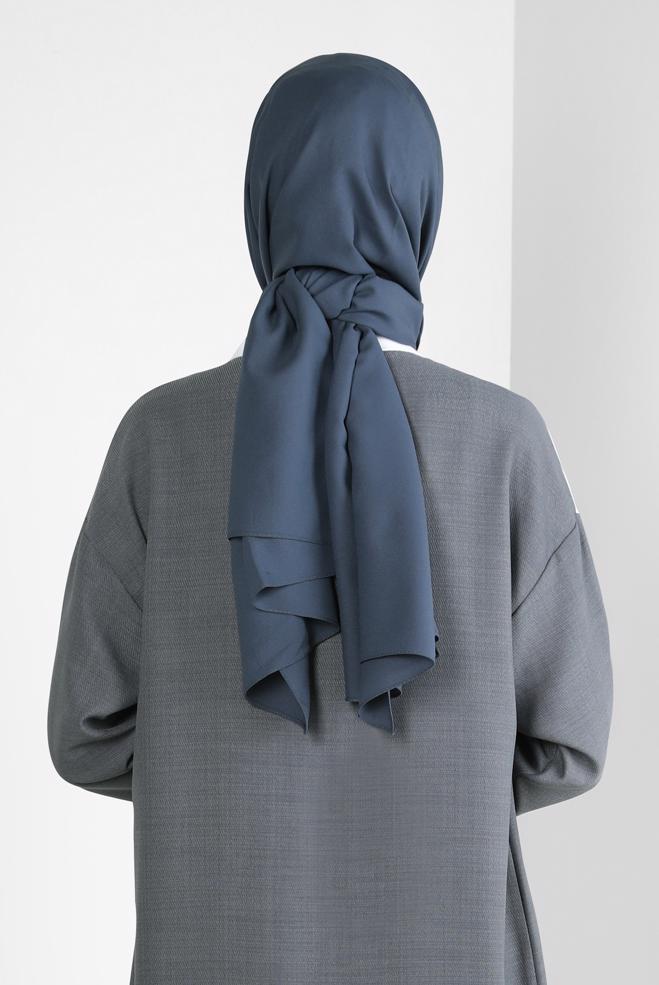 Vêtements hijab GRIS CHÂLE CRÊPE ALVINA 8221 - ALVİNA