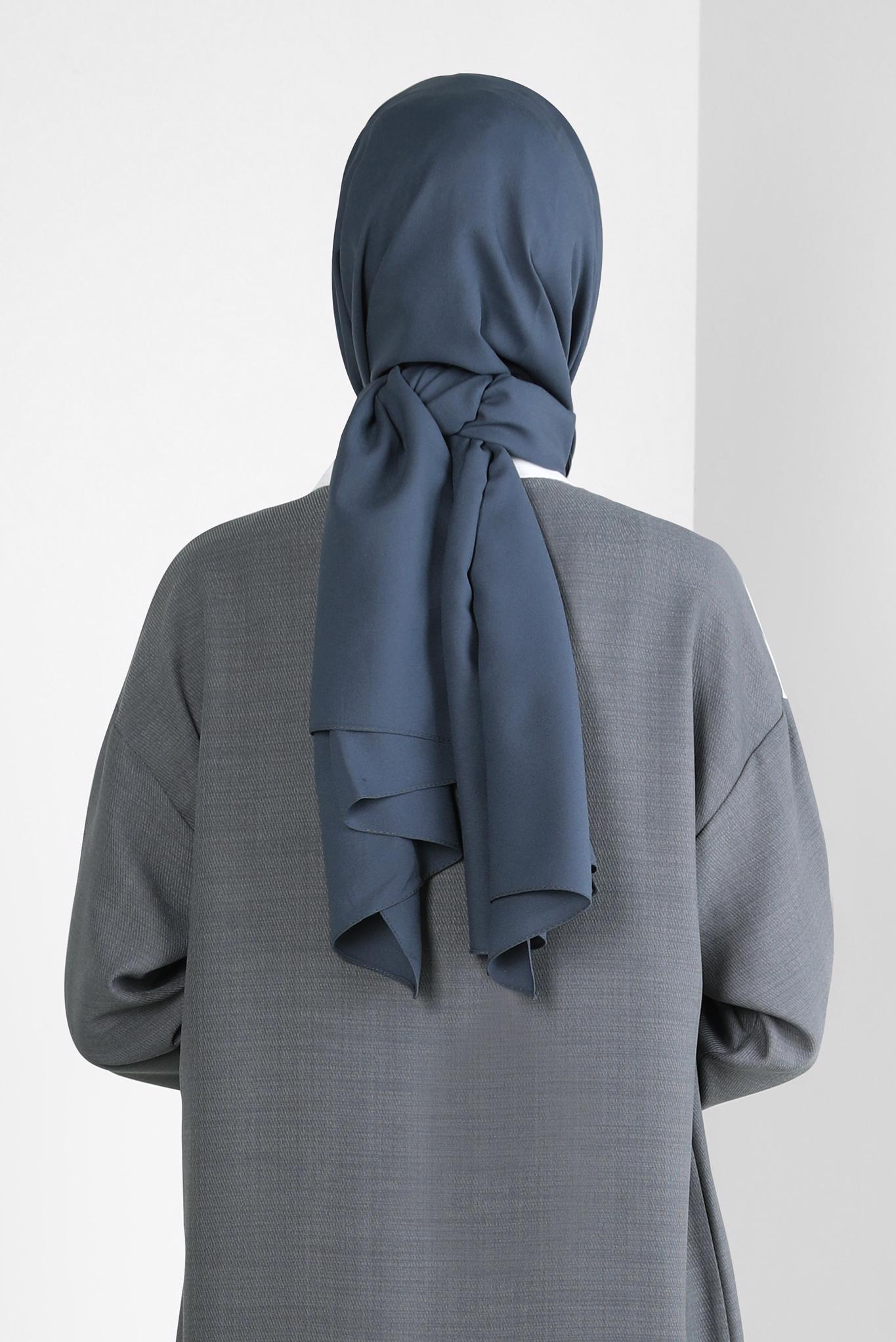 Vêtements hijab GRIS CHÂLE CRÊPE ALVINA 8221