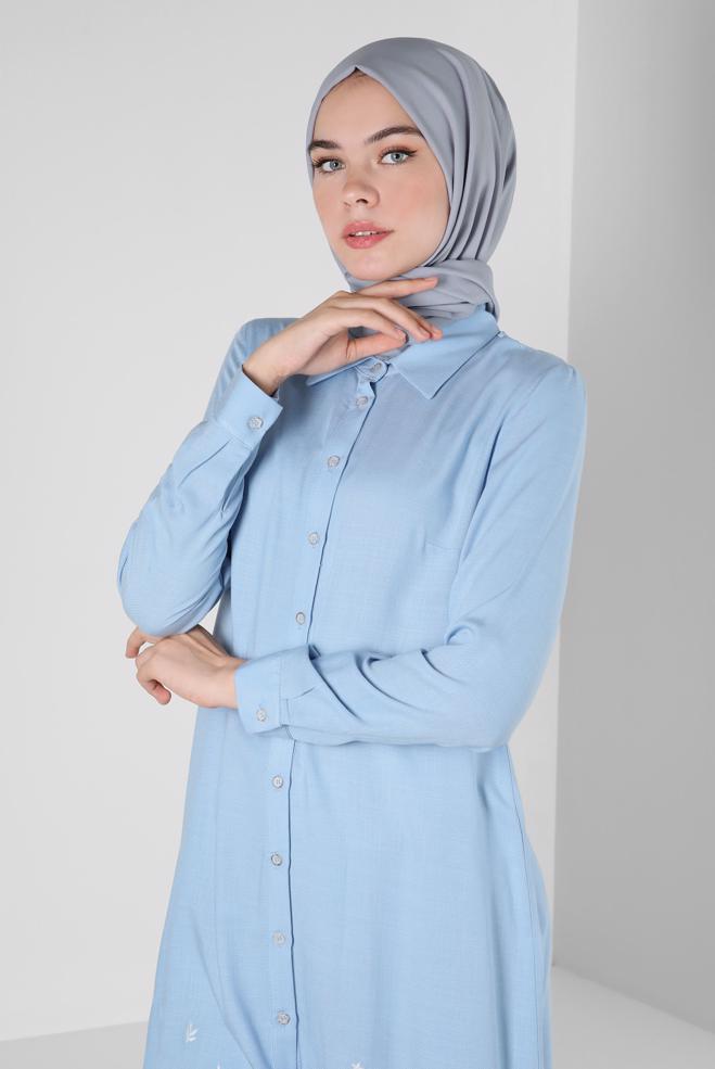 Vêtements hijab ARGENT CHÂLE CRÊPE ALVINA 8221 - ALVİNA