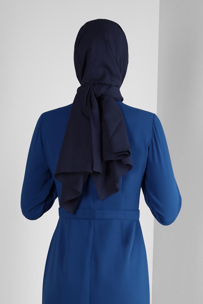 Vêtements hijab BLEU MARINE CHÂLE CRÊPE ALVINA 8221 - ALVİNA