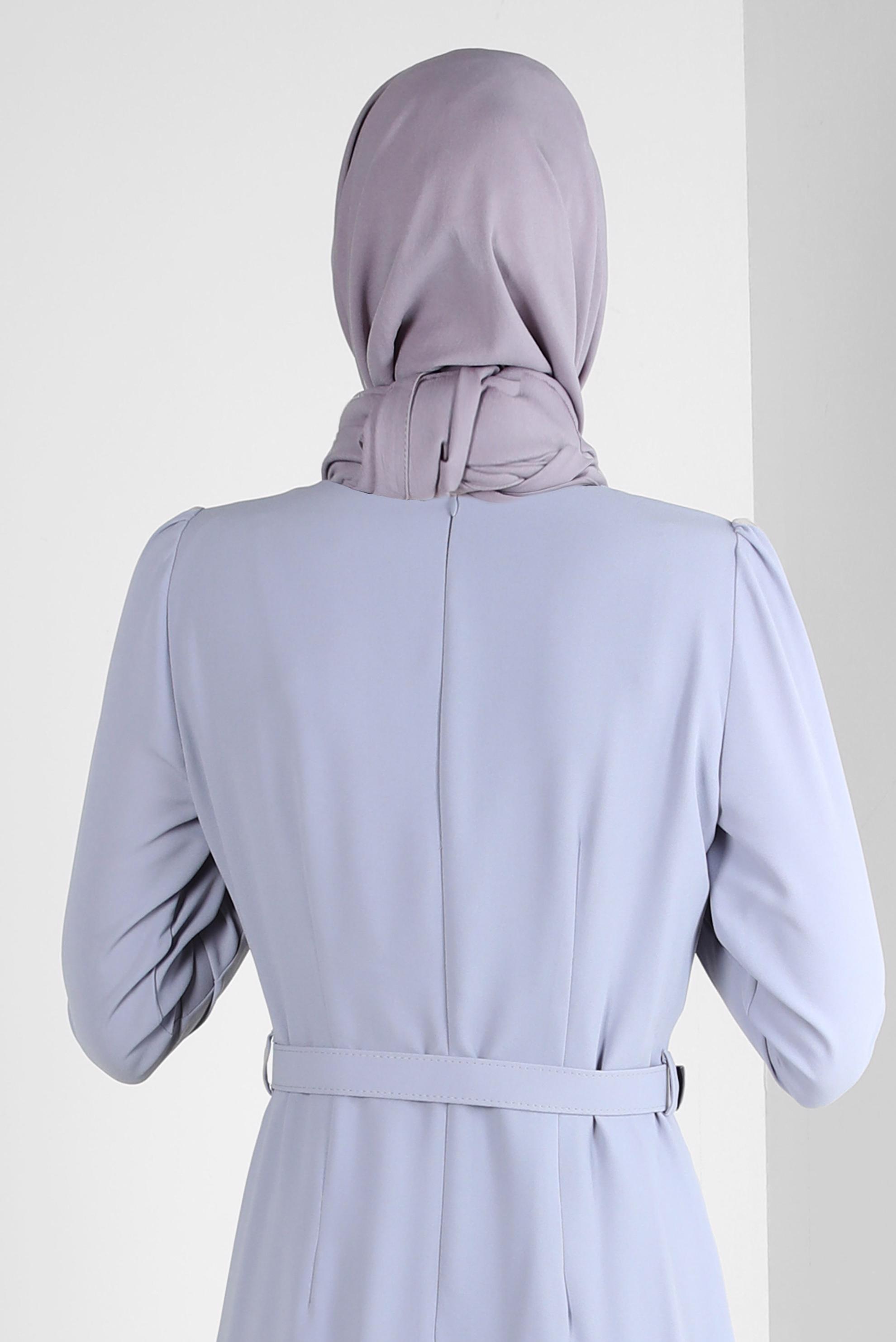 Vêtements hijab GRIS CHÂLE CRÊPE ALVINA 8221