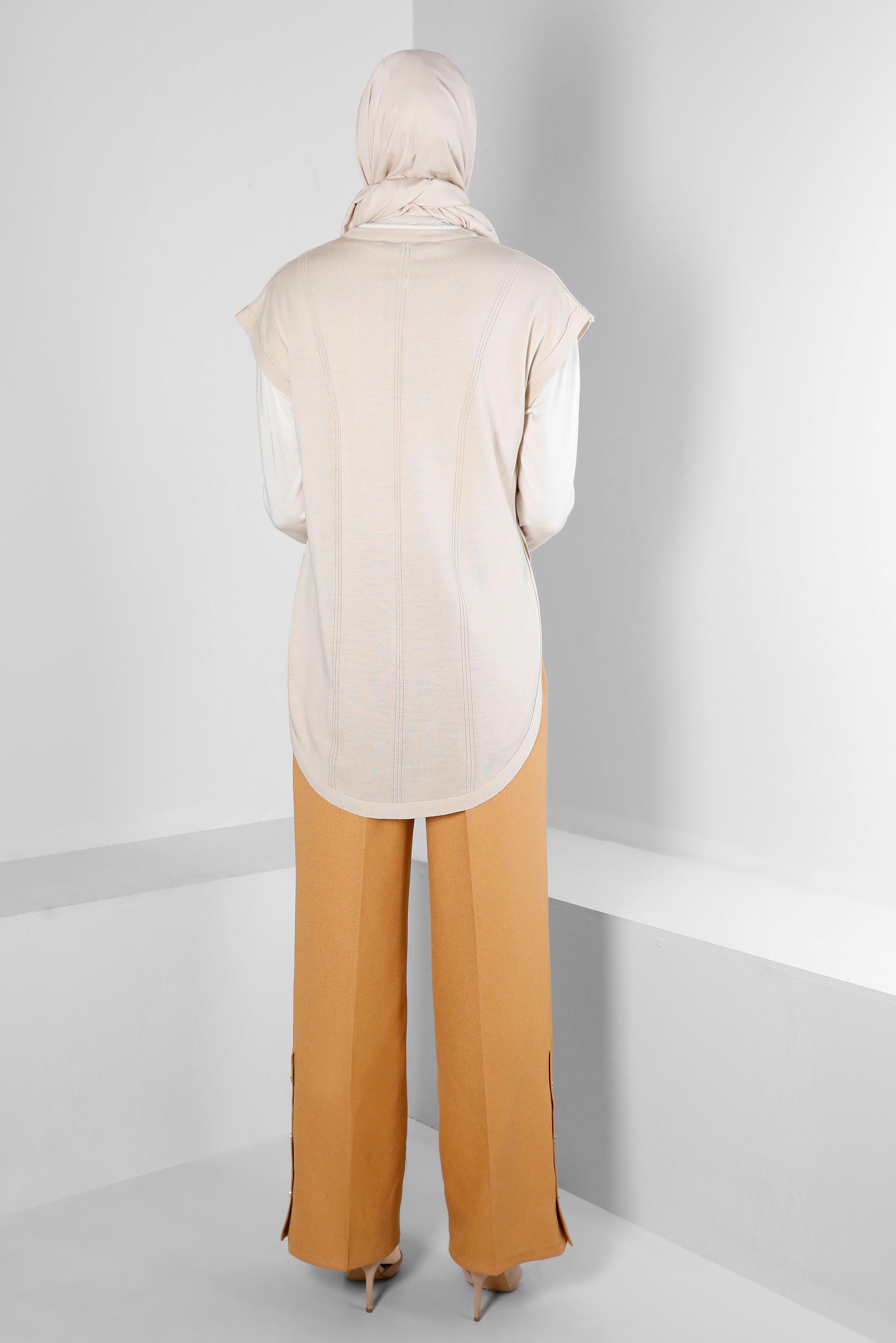 Tesettür giyim BEJ TRİKO SÜVETER 43211