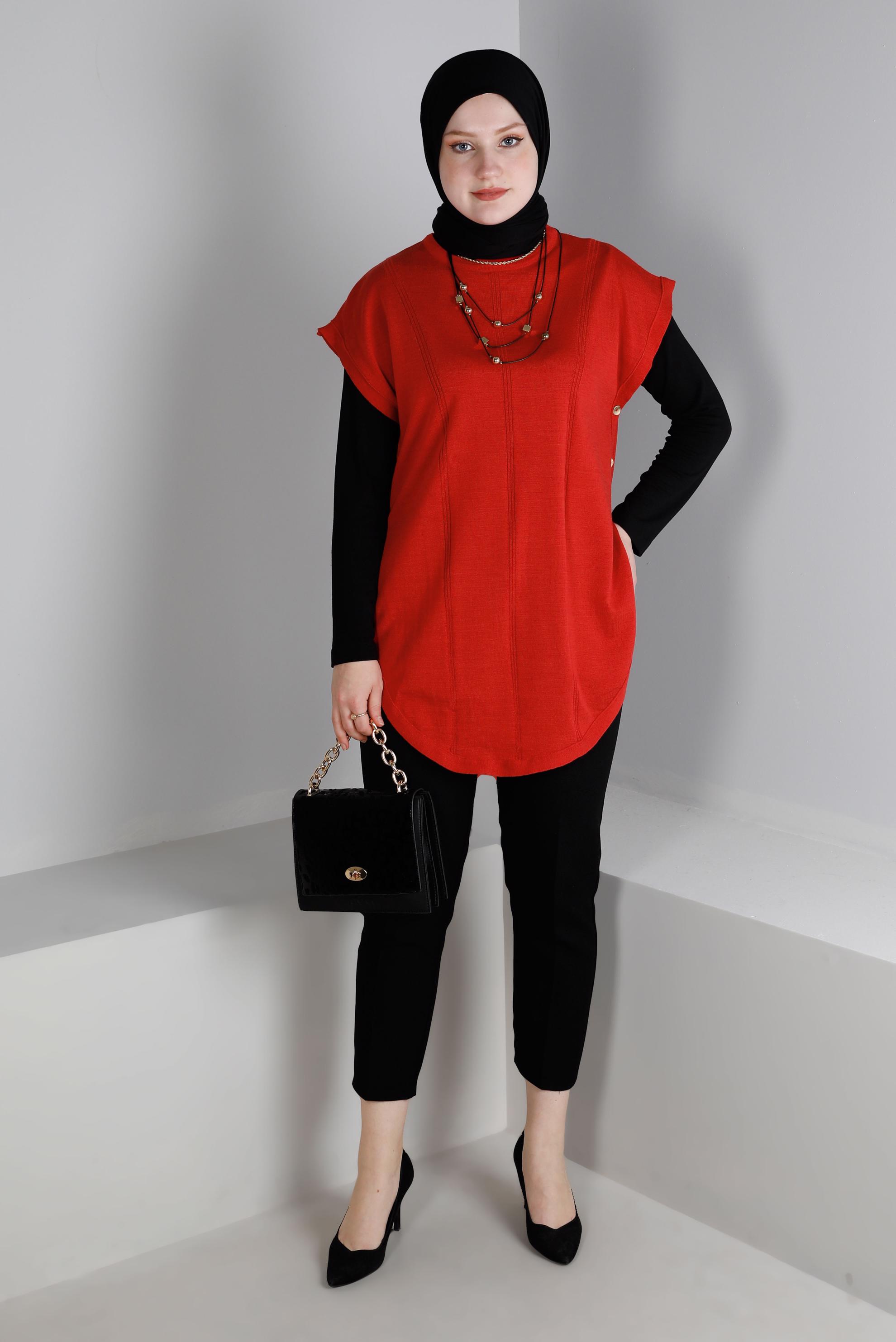 Tesettür giyim MERCAN TRİKO SÜVETER 43211