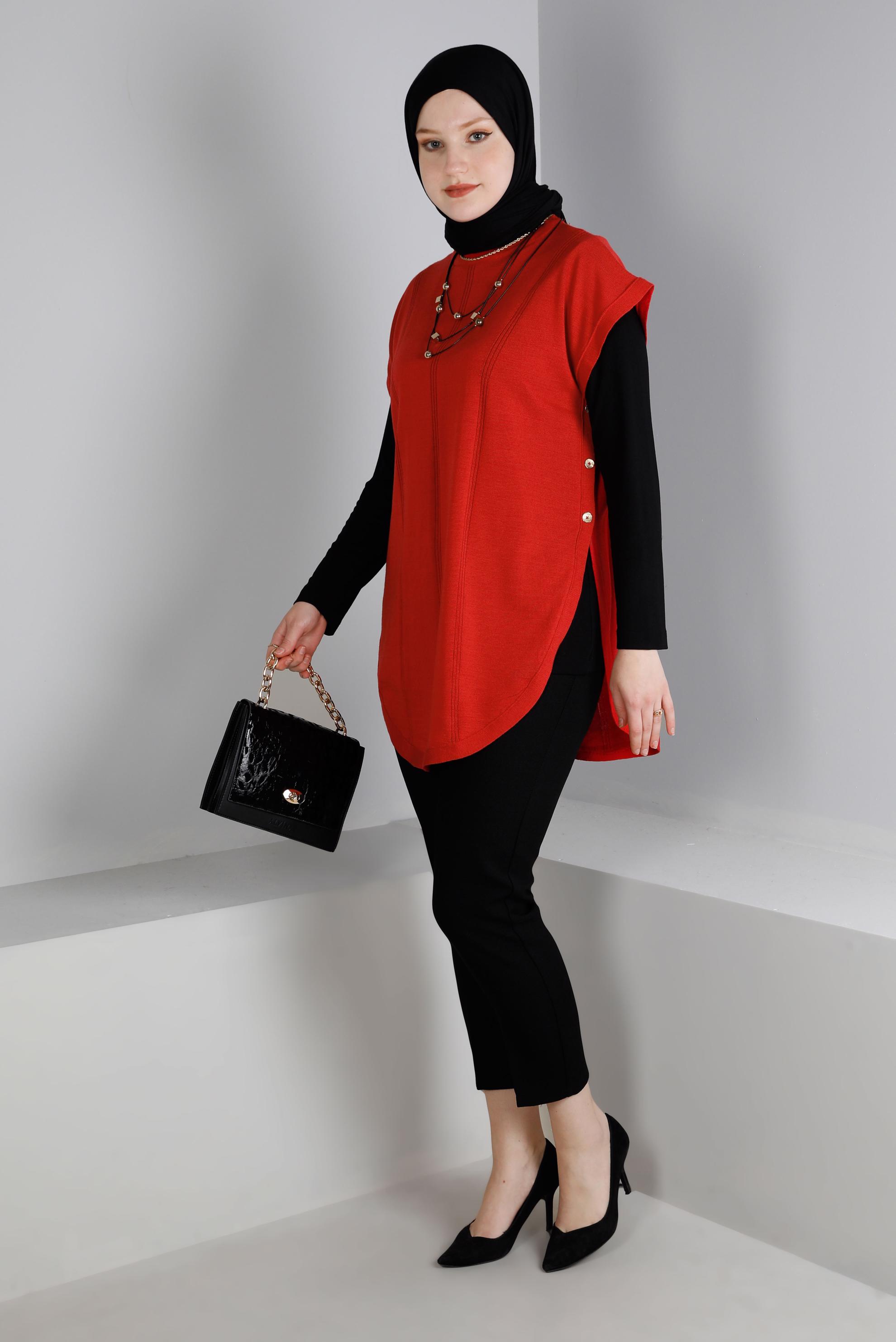 Tesettür giyim MERCAN TRİKO SÜVETER 43211