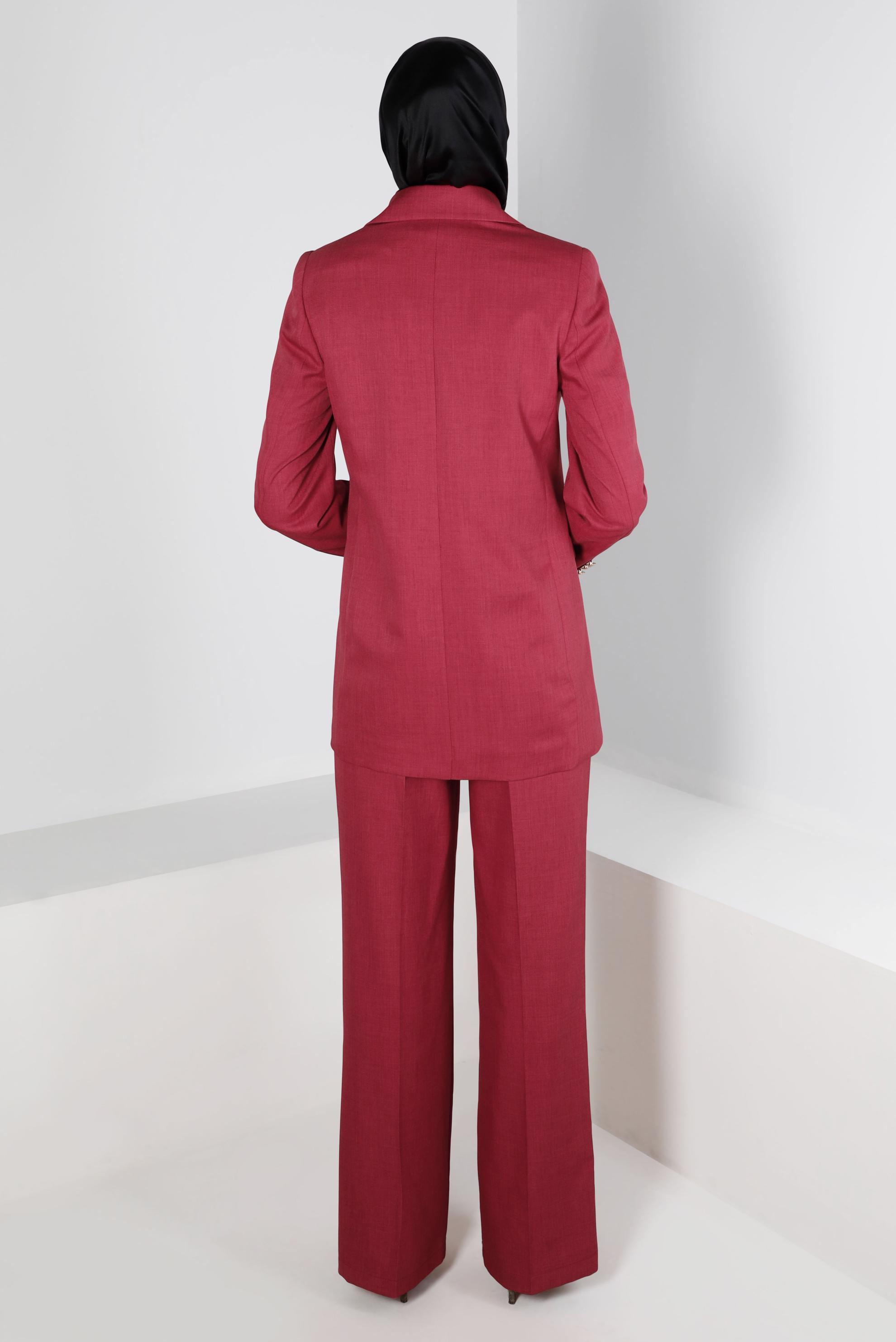 Tesettür giyim FUŞYA KLASİK İKİLİ PANTOLON TAKIMI 30300 