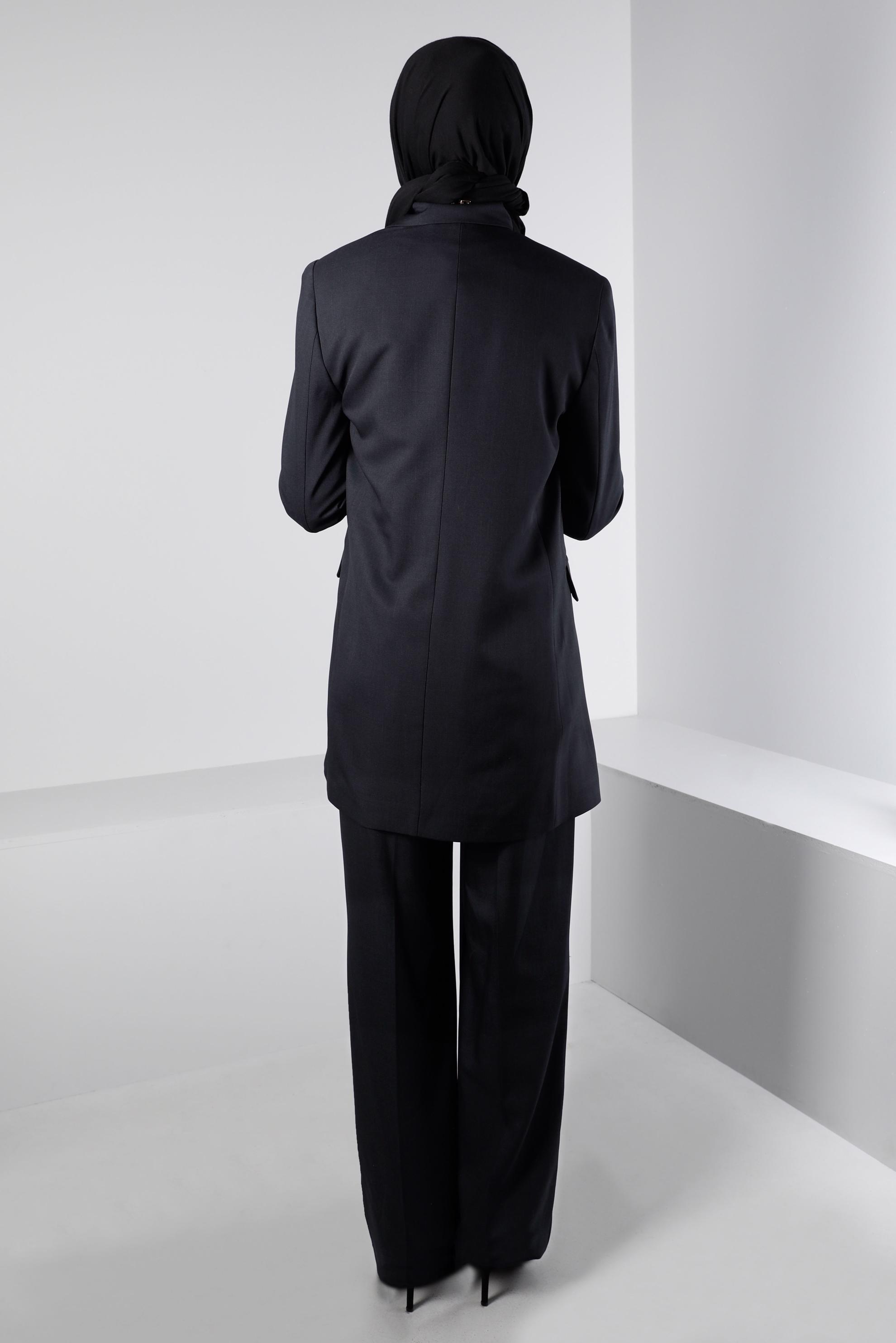 Tesettür giyim LACİVERT KLASİK İKİLİ PANTOLON TAKIMI 30300 