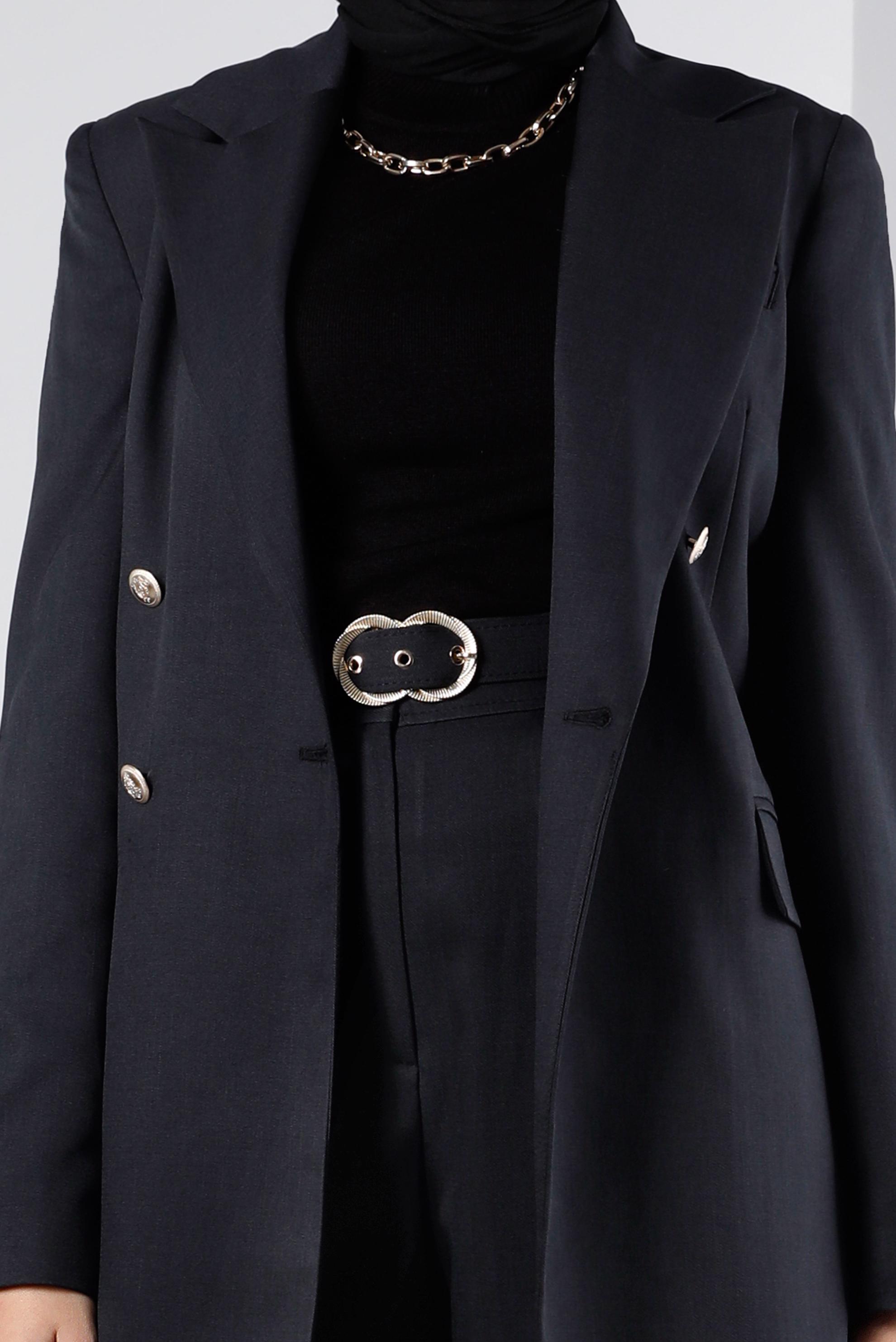 Tesettür giyim LACİVERT KLASİK İKİLİ PANTOLON TAKIMI 30300 