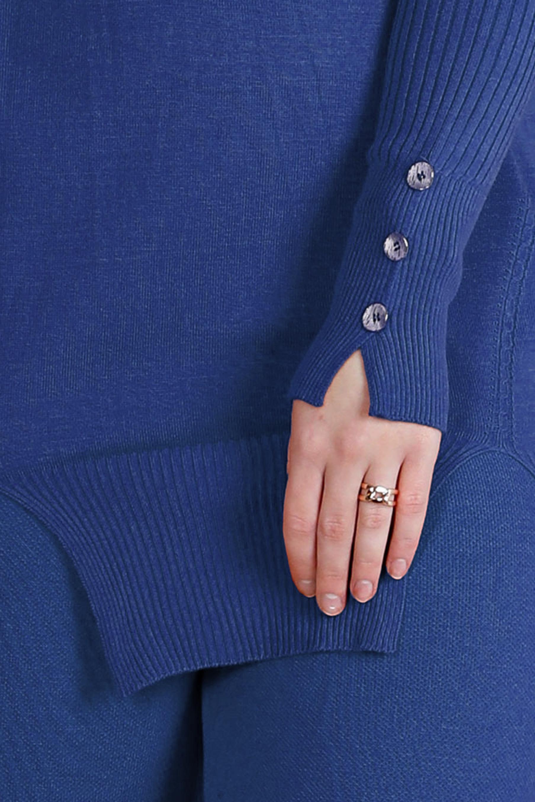 Tesettür giyim LACİVERT YIRTMAÇ DETAYLI İKİLİ PANT. TRİKO TAKIM 43213