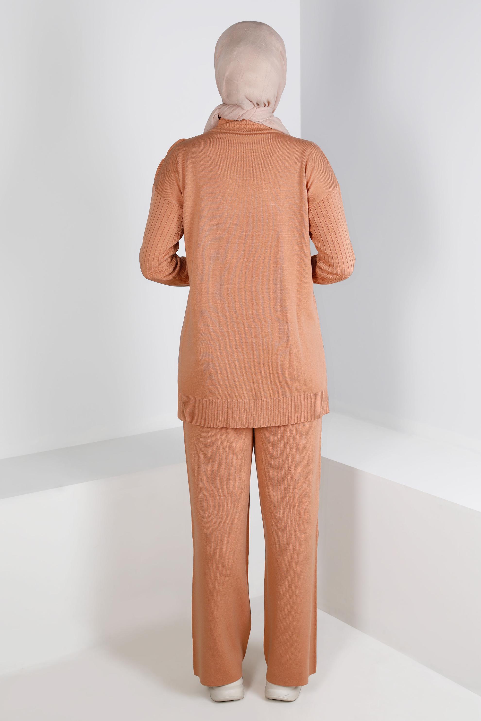 Vêtements hijab POUDRE ENSEMBLE PANTALON EN MAILLE À VOLANTS 43217