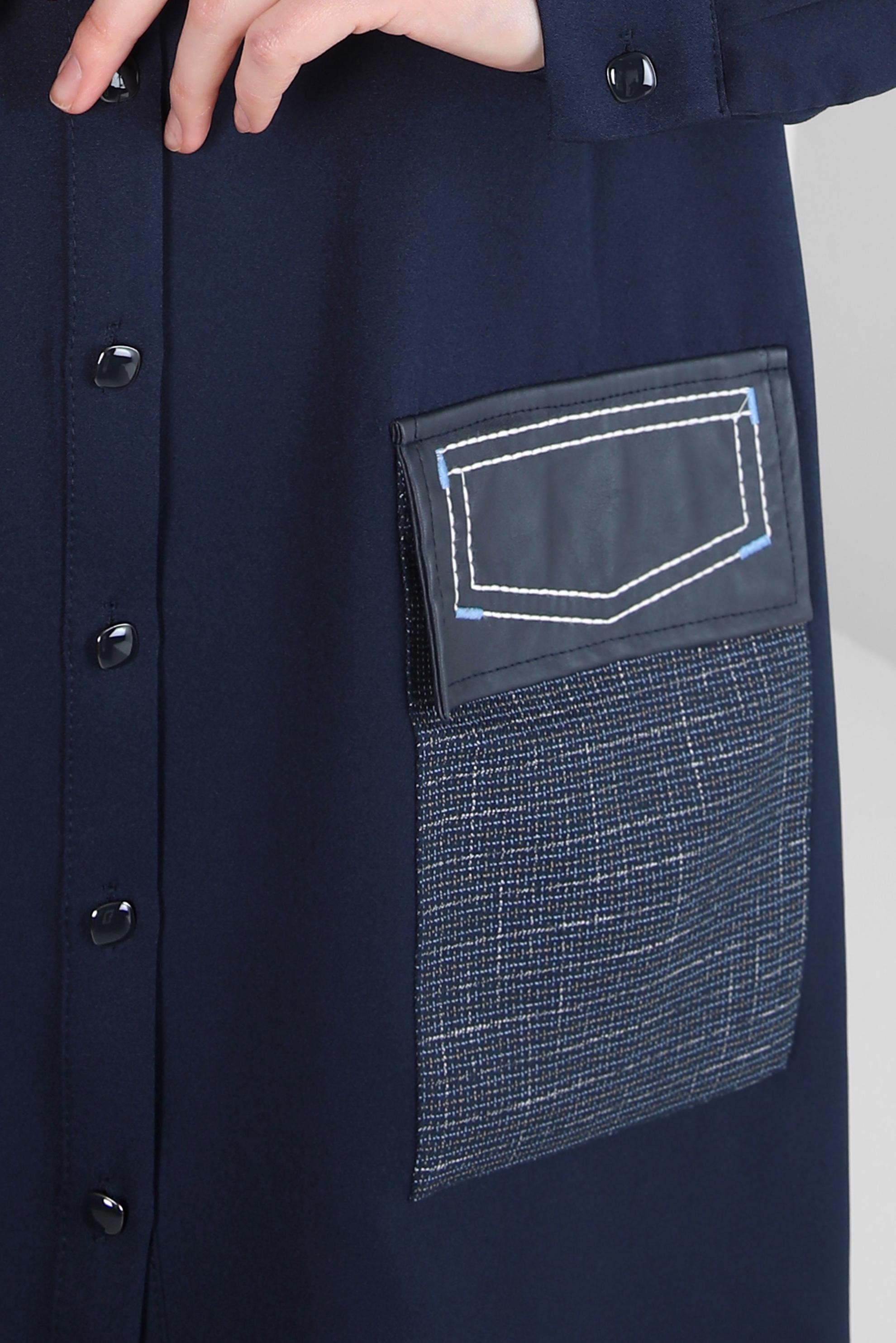 Tesettür giyim LACİVERT CEP DETAYLI PANTOLONLU TAKIM 43278