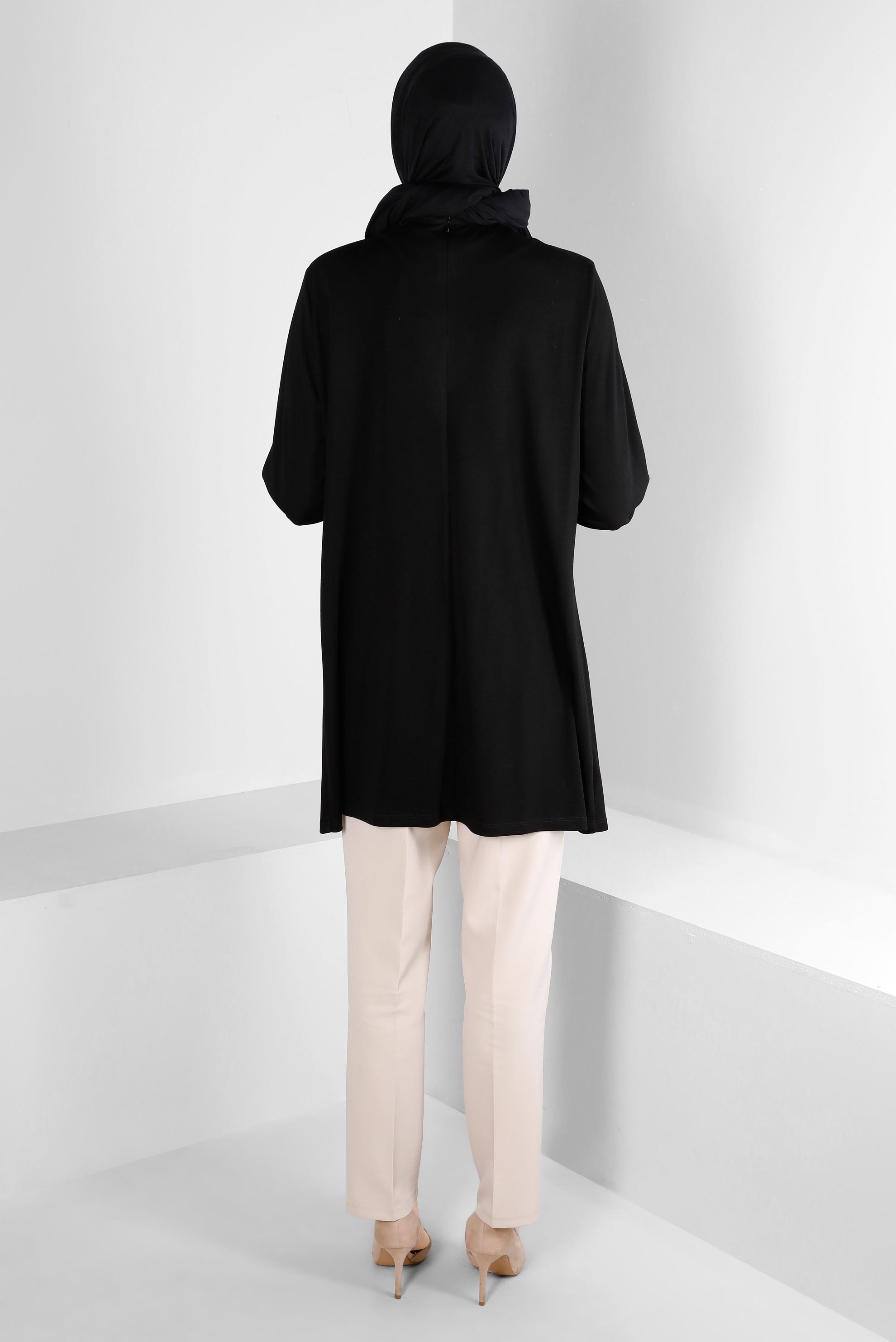 Hijab clothing BEIGE GEM DETAILED TUNIC 20312