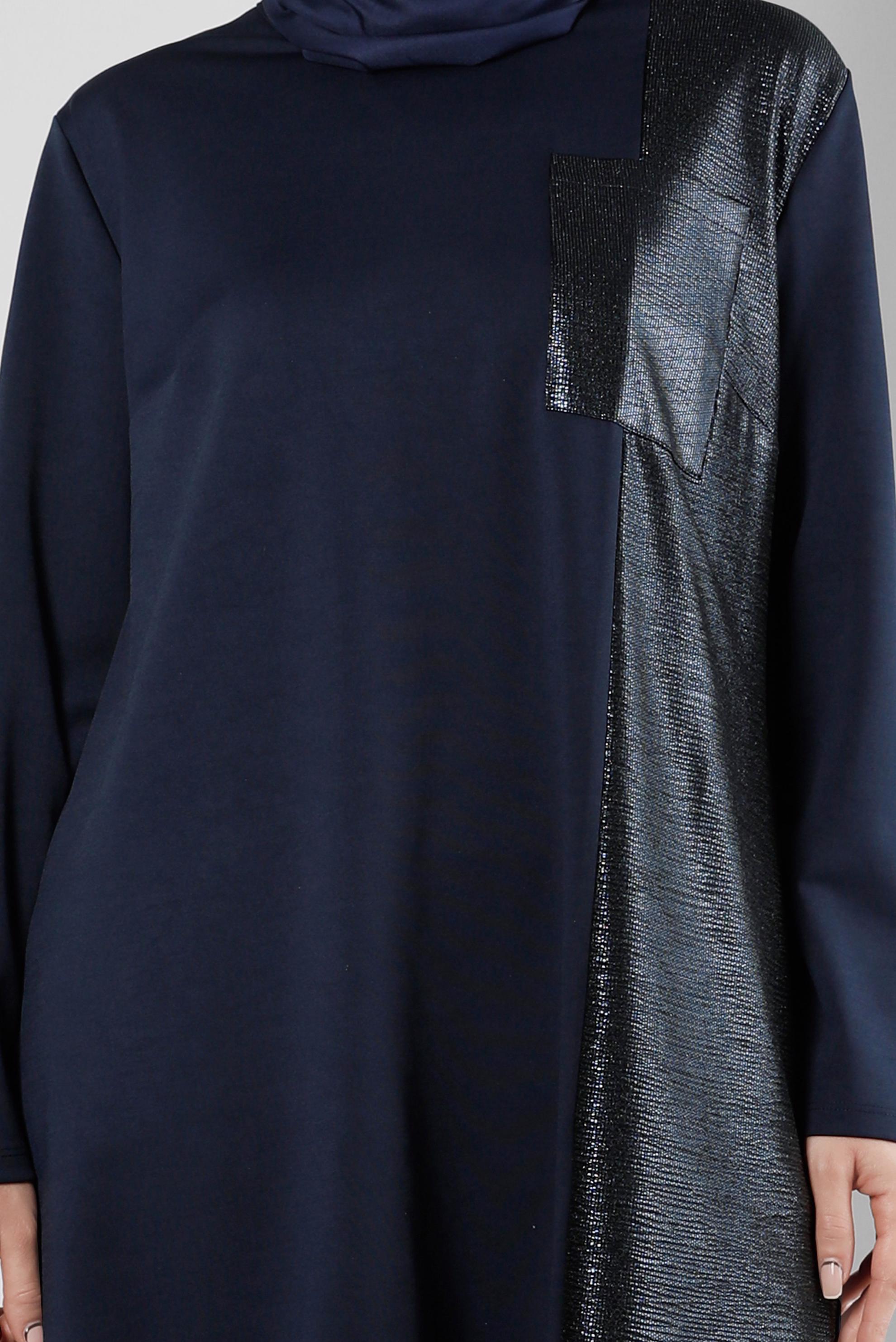 Hijab clothing NAVY BLUE PADDED KNITWEAR 20329