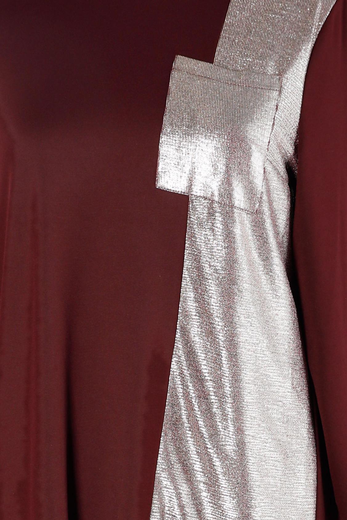 Hijab clothing CLARET RED PADDED KNITWEAR 20329