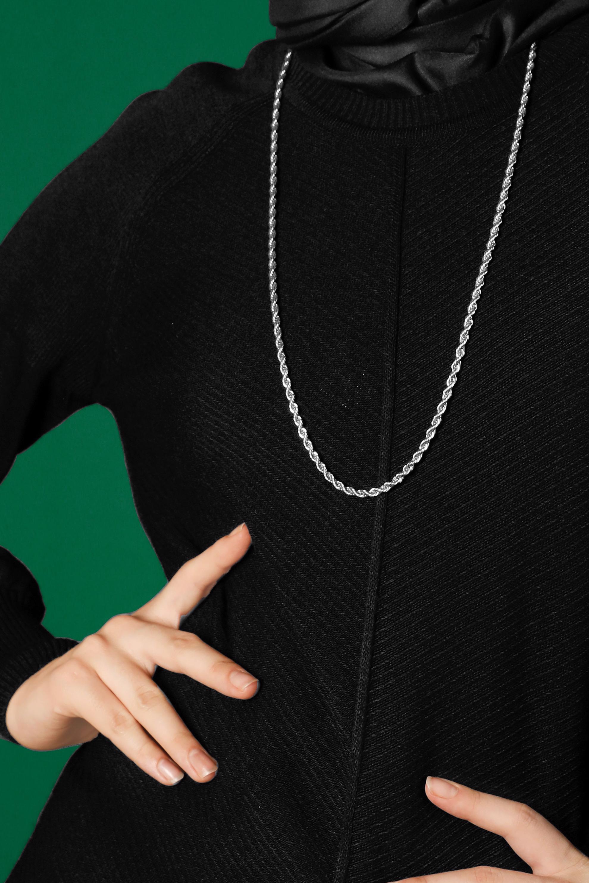 Tesettür giyim SİYAH KENDİNDEN DESENLİ TRİKO TUNİK 43109	