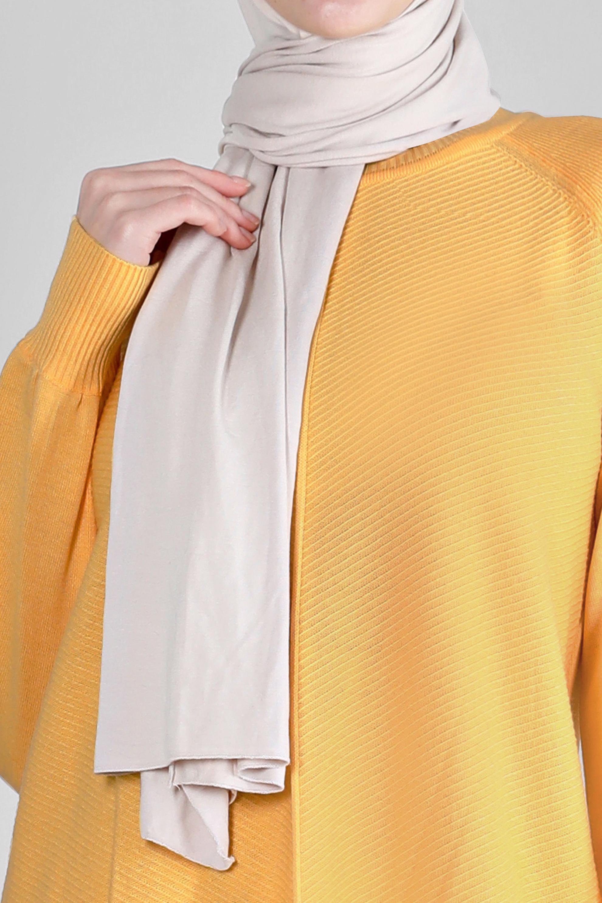 Tesettür giyim SARI KENDİNDEN DESENLİ TRİKO TUNİK 43109	