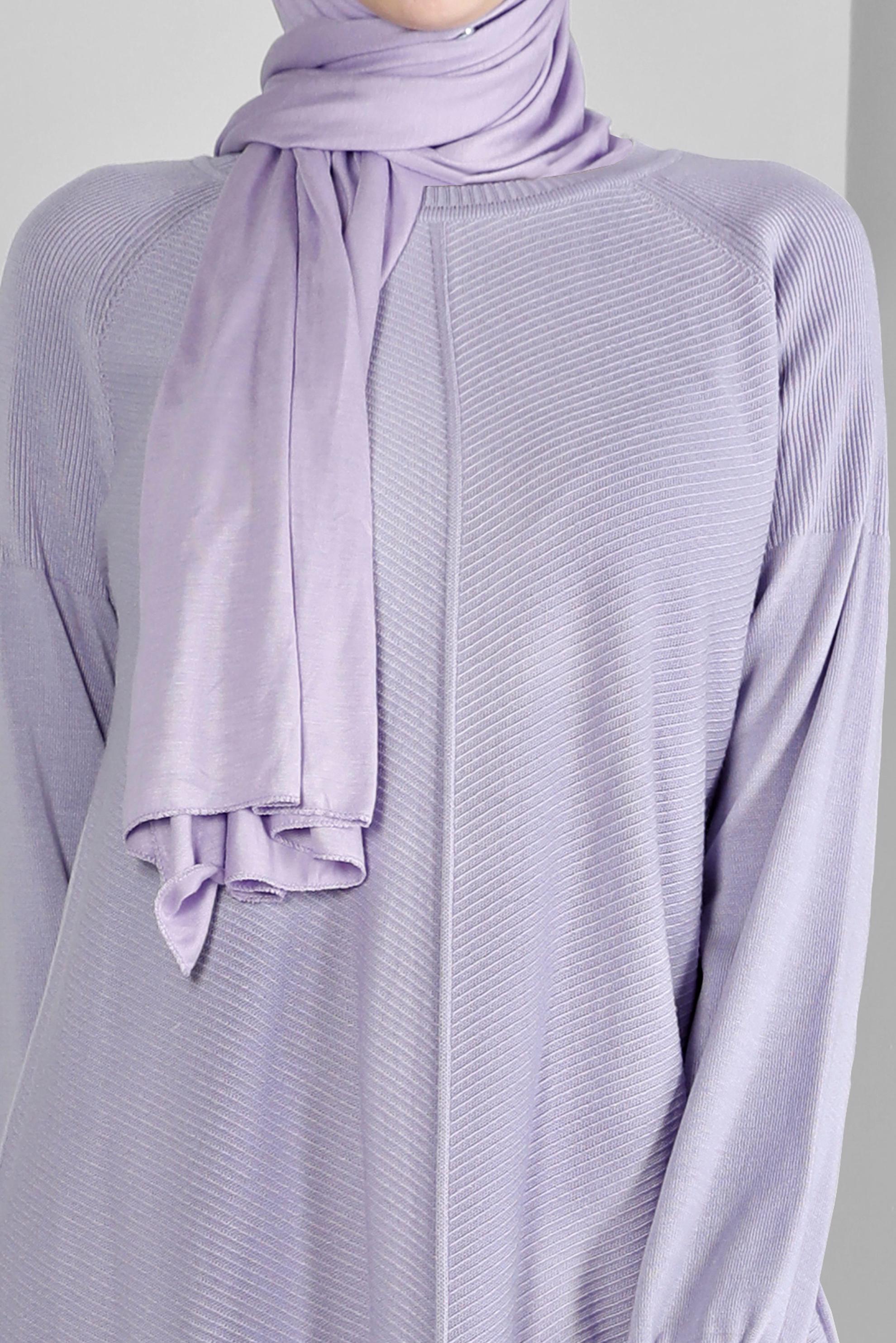 Vêtements hijab POURPRE TUNIQUE EN MAILLE À MOTIFS 43109