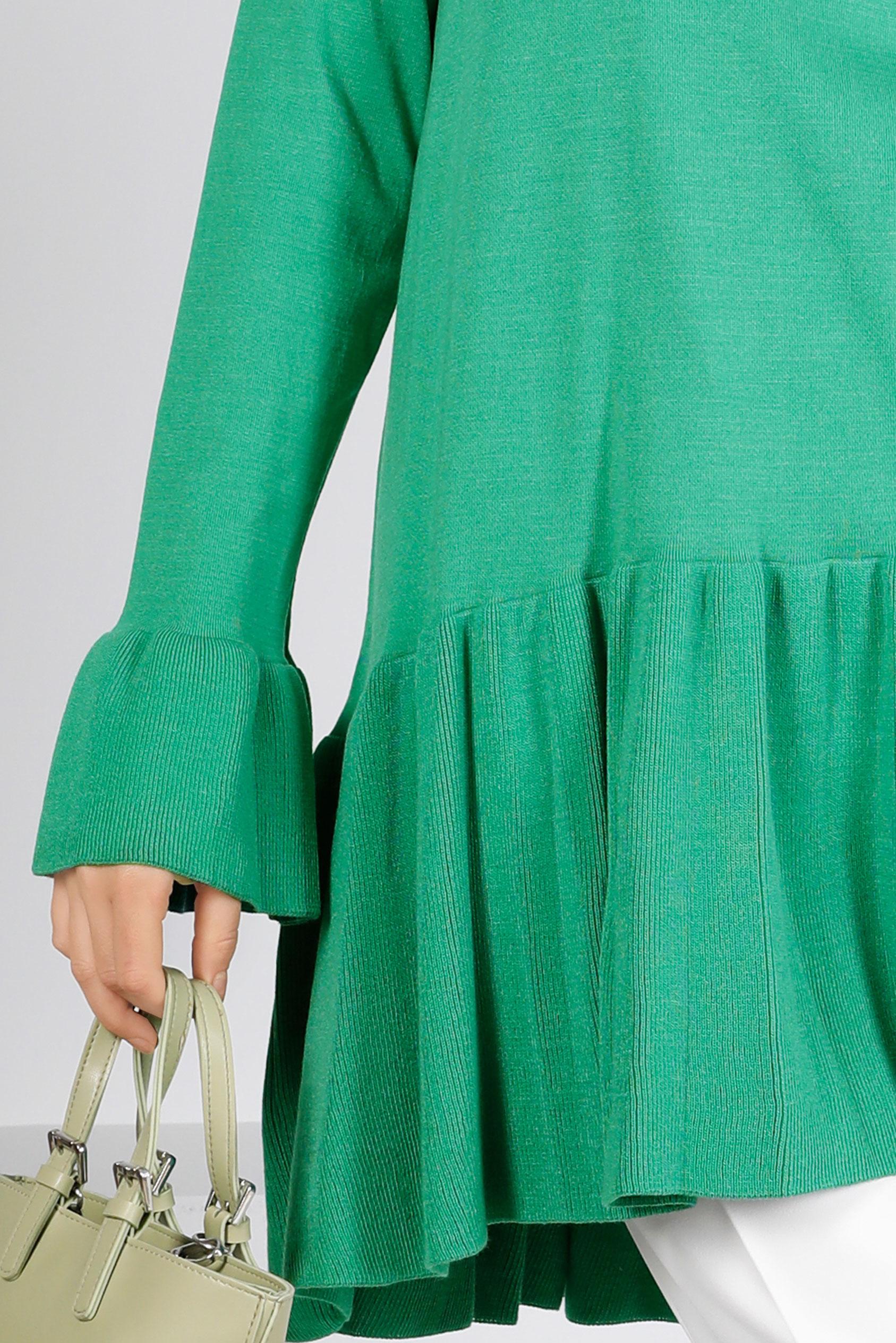 Vêtements hijab VERT TUNIQUE EN MAILLE À VOLANTS 43114