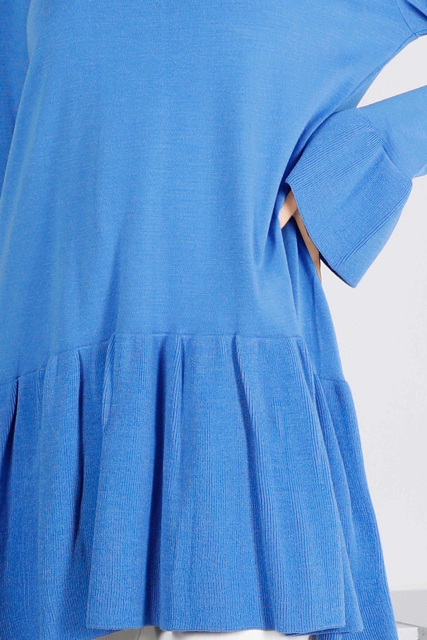 Vêtements hijab BLEU TUNIQUE EN MAILLE À VOLANTS 43114