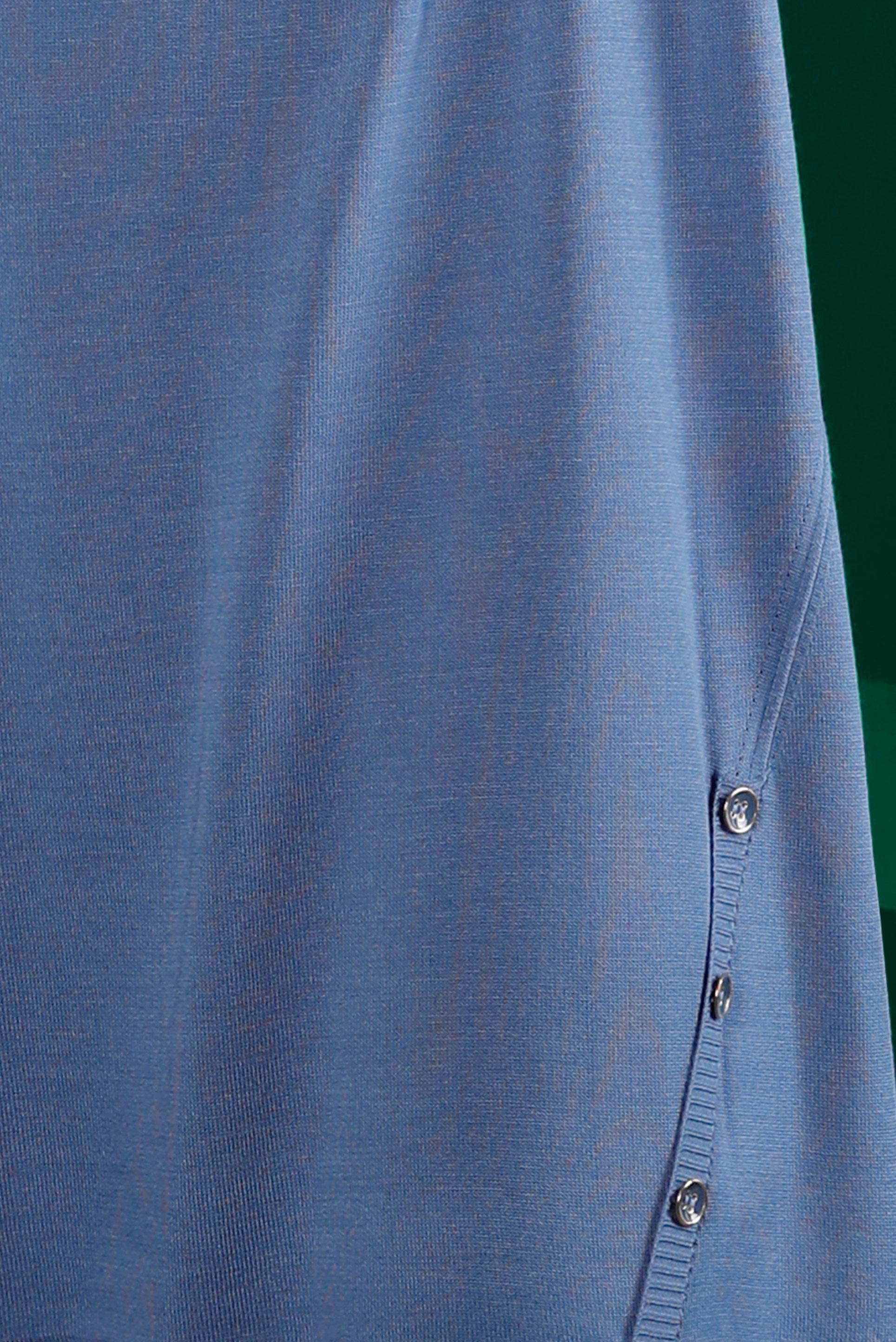 Tesettür giyim MAVİ DÜĞME DETAYLI TRİKO TUNİK 43115 