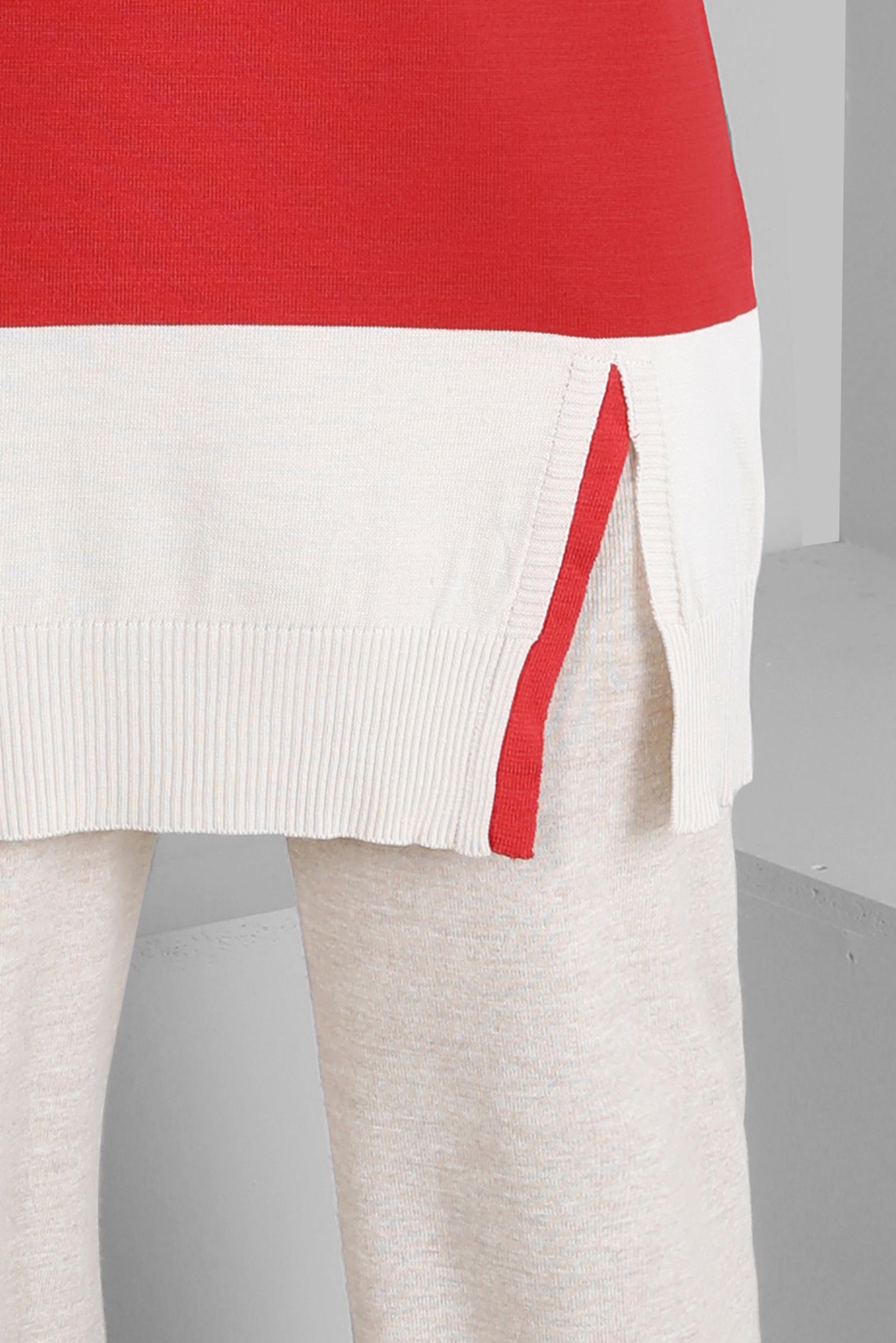 Tesettür giyim MERCAN RENK BLOKLU TRİKO TUNİK 43168