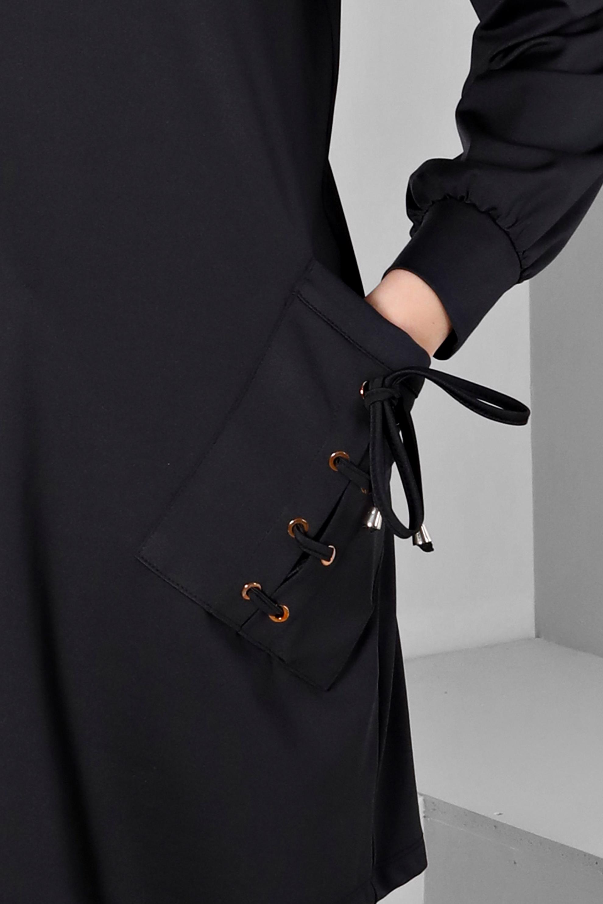 Vêtements hijab NOIR TUNIQUE DÉTAIL ŒILLET 43256