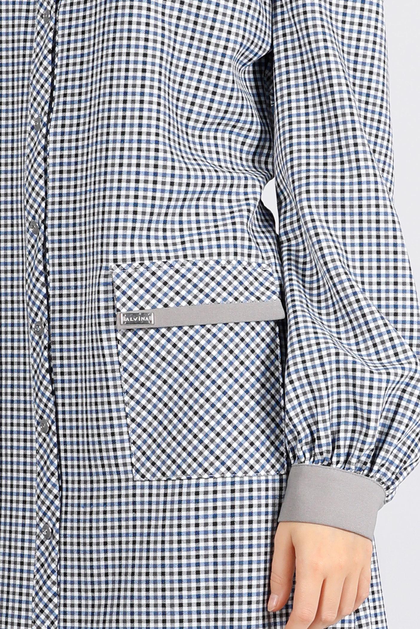 Tesettür giyim LACİVERT PÖTİKARE DESEN CEPLİ TUNİK 43313 