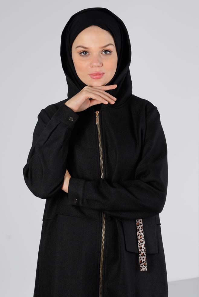 Tesettür giyim  CEP DETAYLI FERMUARLI TUNİK 43420  - ALVİNA