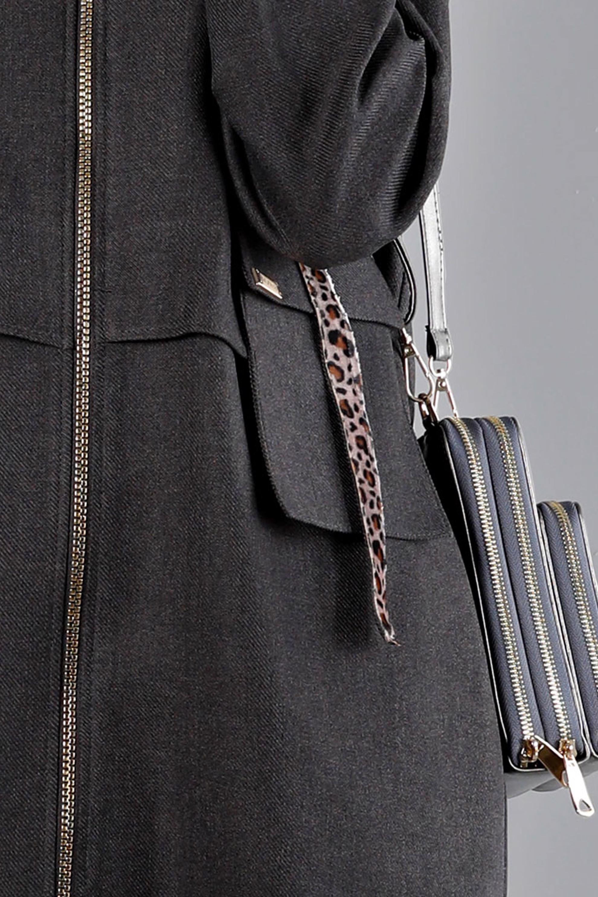 Tesettür giyim GRİ CEP DETAYLI FERMUARLI TUNİK 43420 