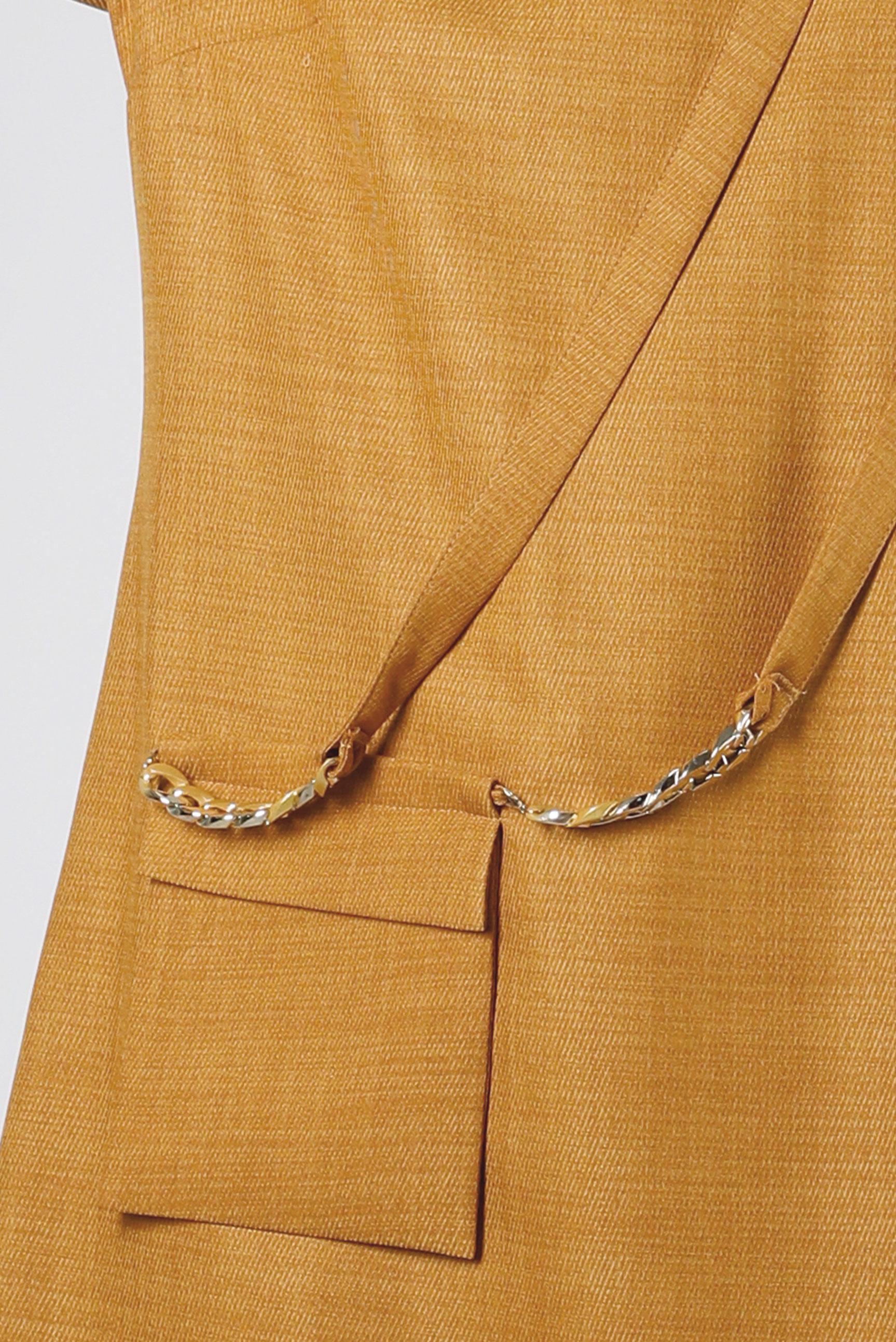 Tesettür giyim SARI CEP DETAYLI TUNİK 43422