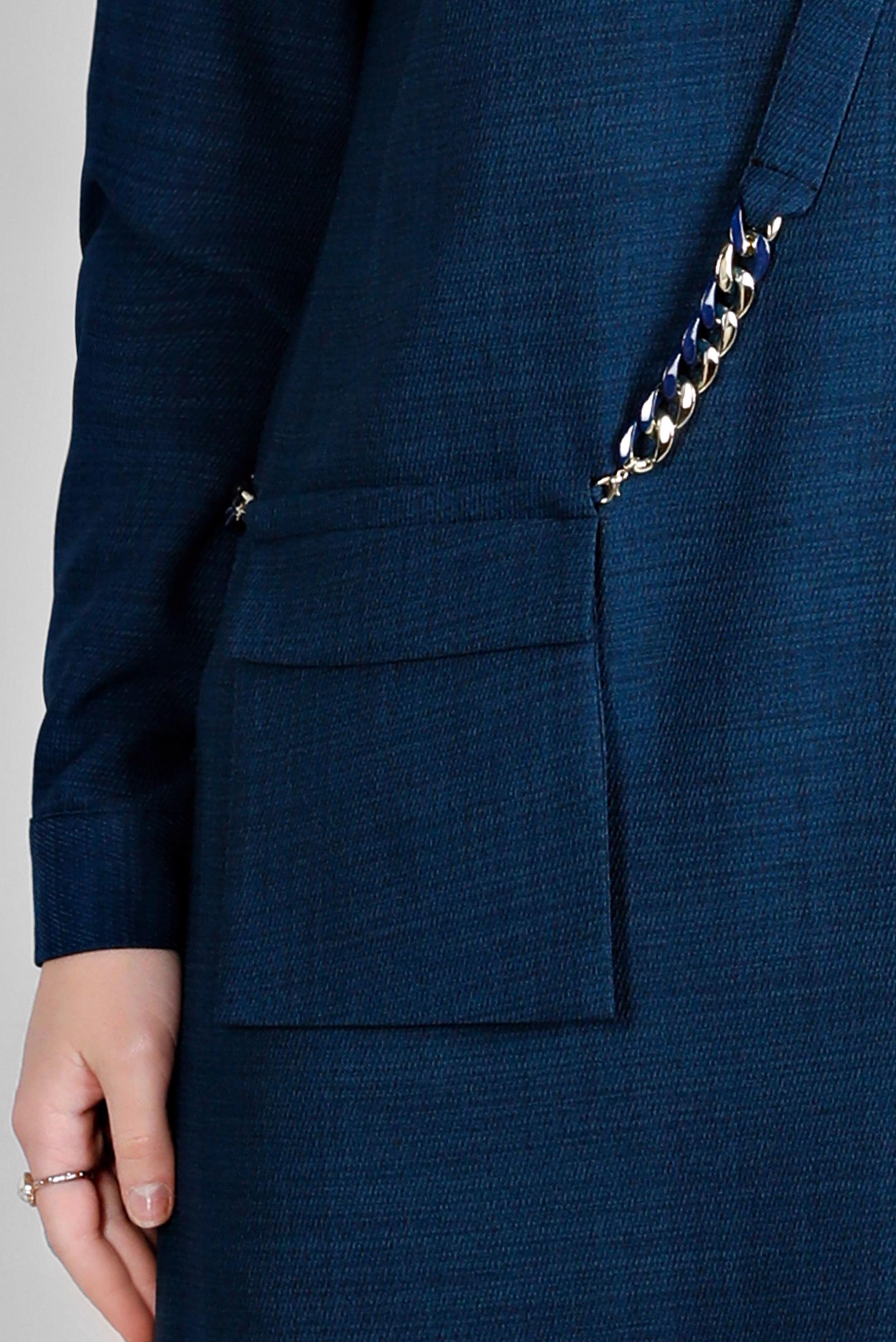 Tesettür giyim MAVİ CEP DETAYLI TUNİK 43422