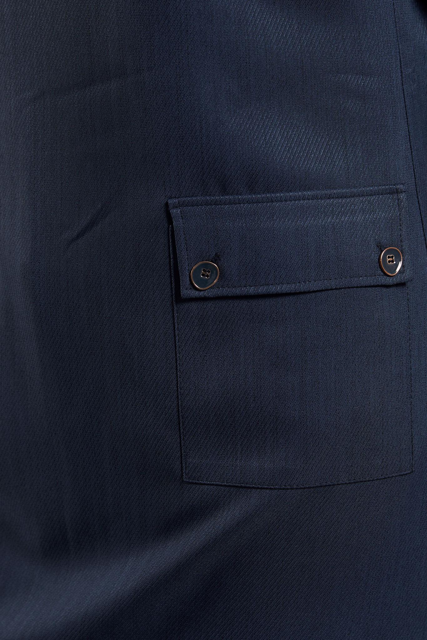 Tesettür giyim LACİVERT CEPLİ YANLARI YIRTMAÇLI TUNİK 43424