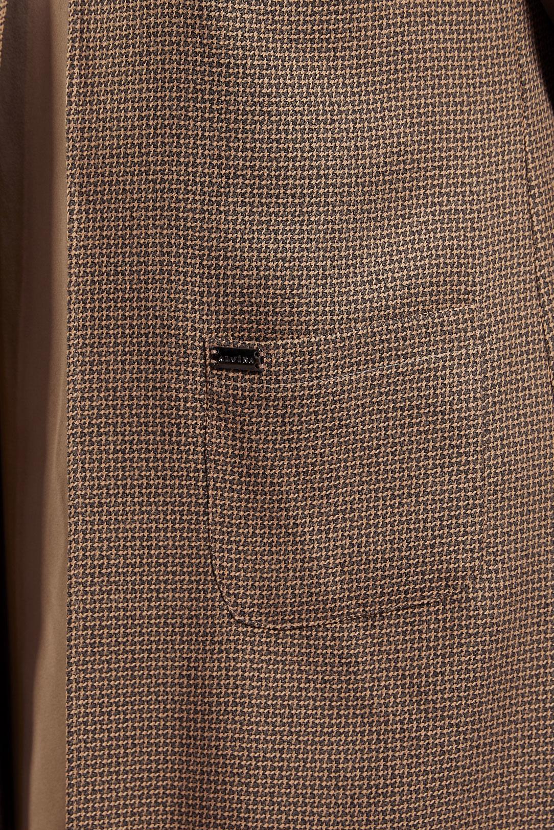 Tesettür giyim KAHVE DESENLİ CEPLİ İKİLİ TUNİK 43430