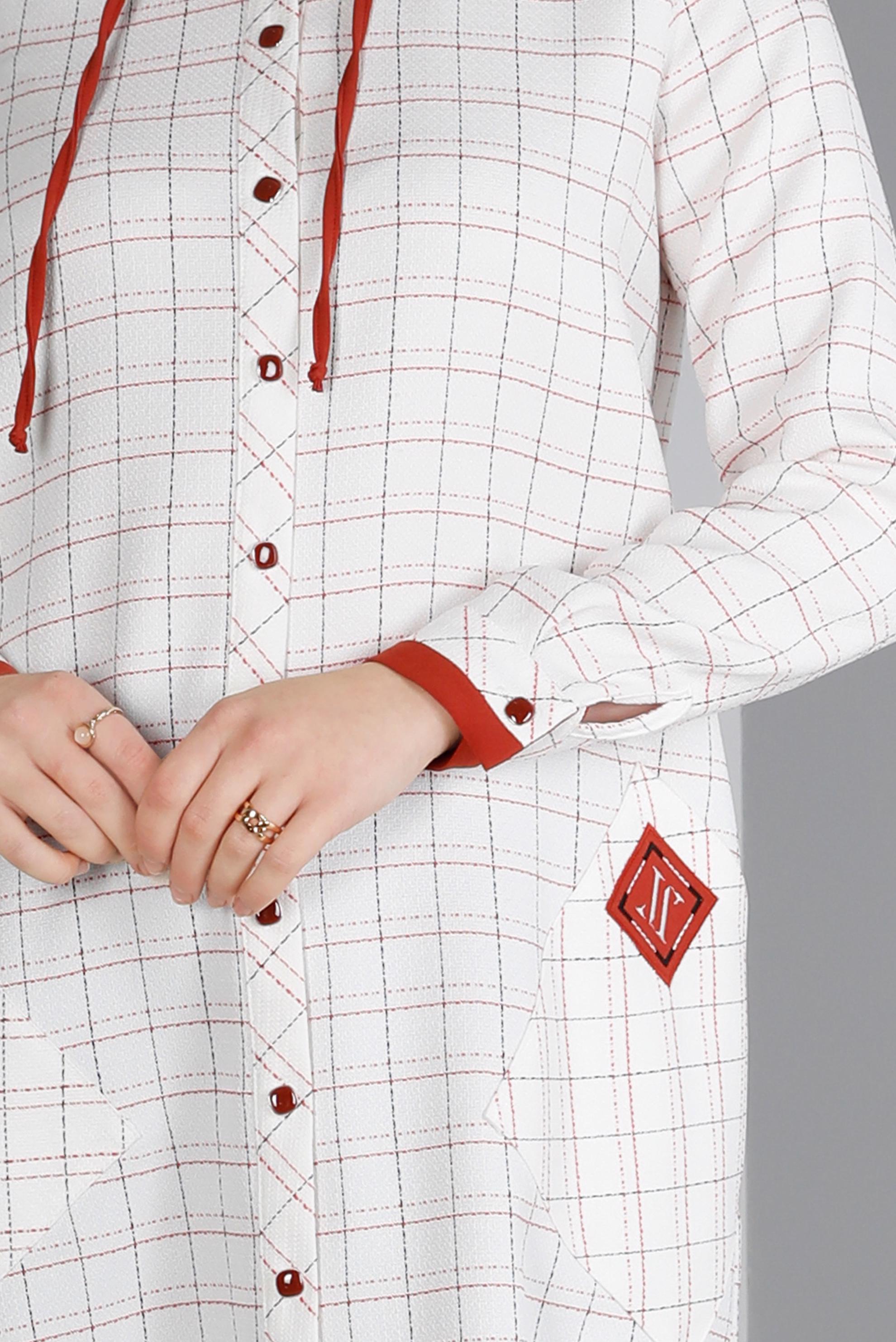 Vêtements hijab BEIGE TUNIQUE À CAPUCHE 43456