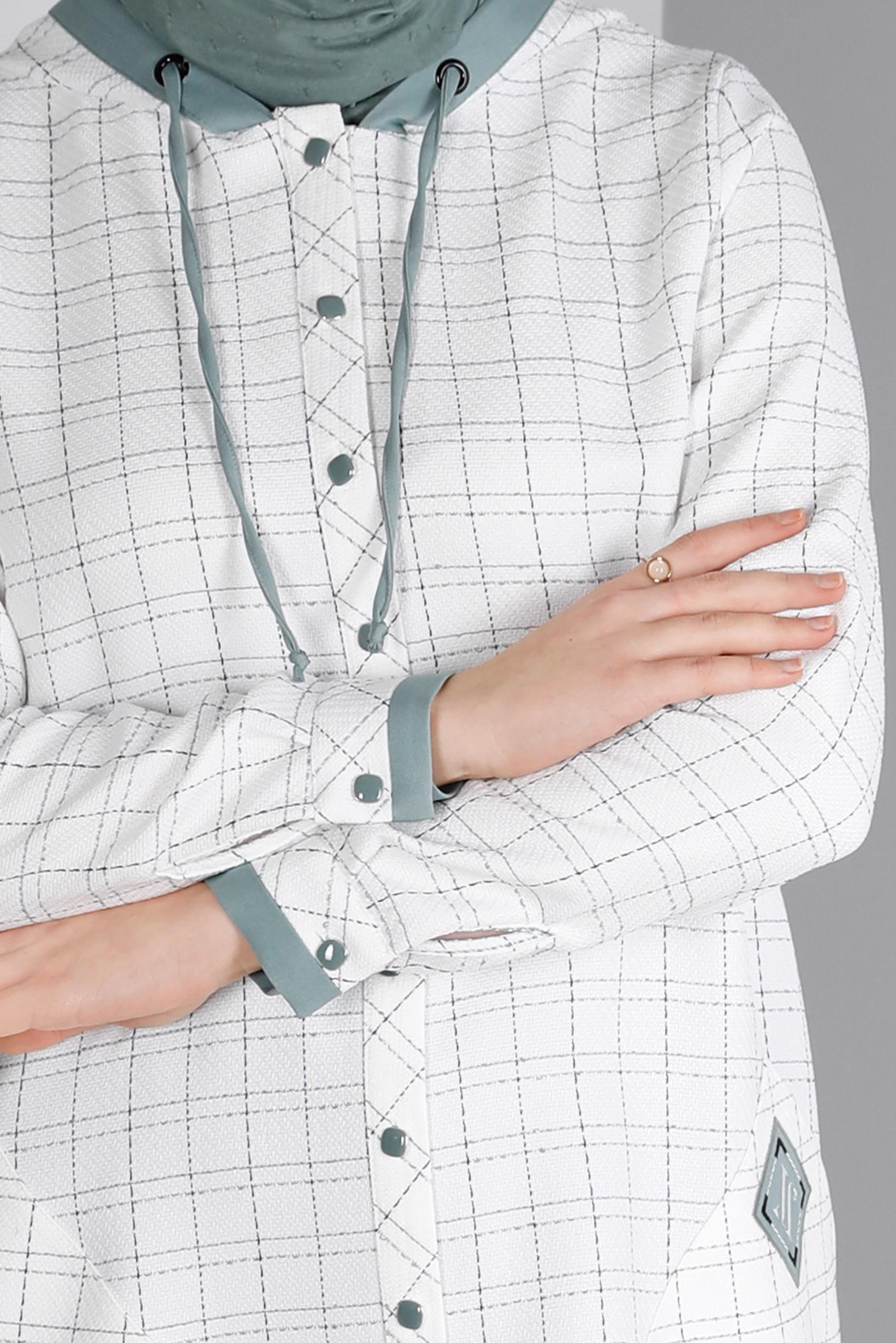 Vêtements hijab BEIGE TUNIQUE À CAPUCHE 43456