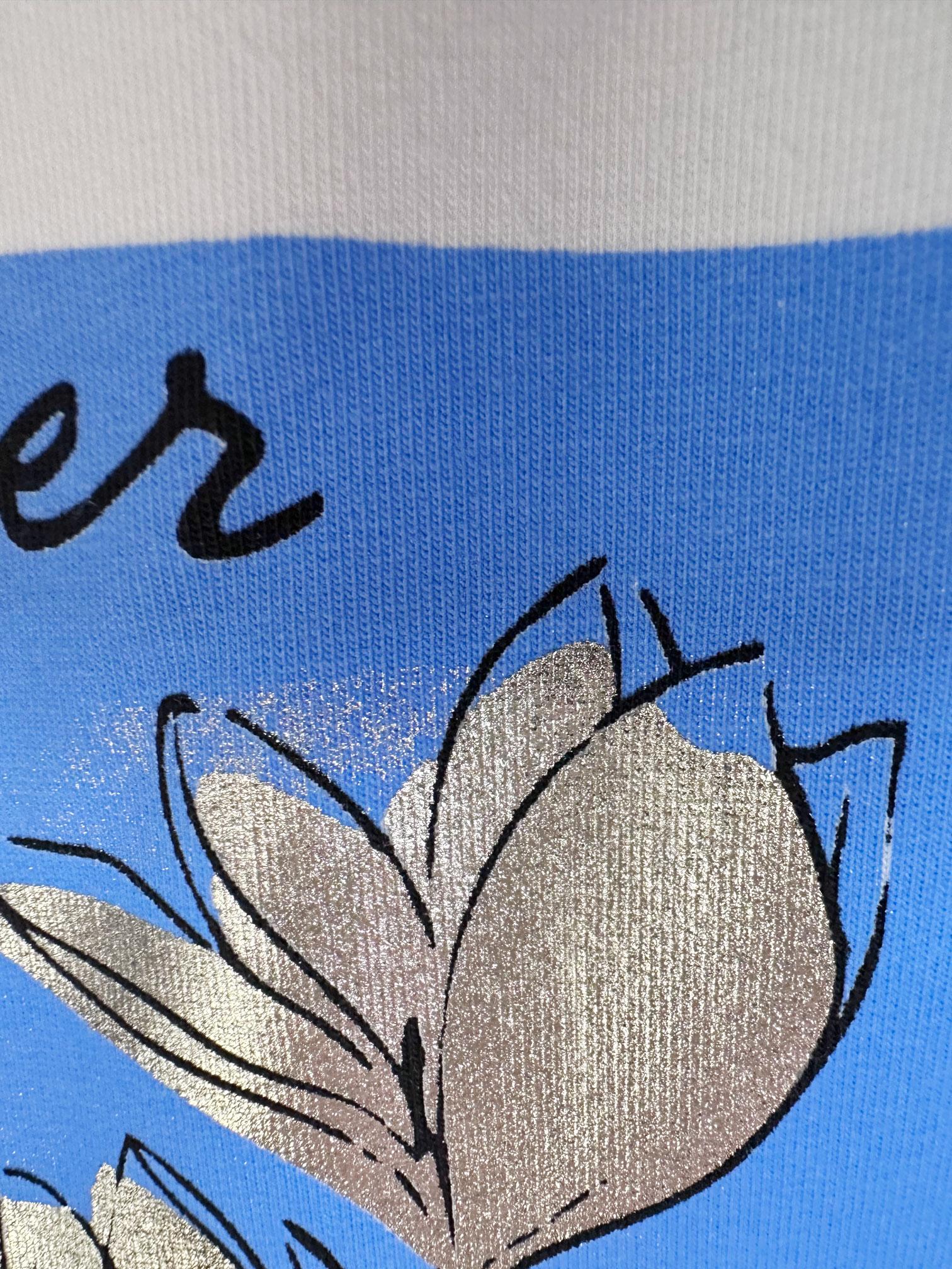 Tesettür giyim BEJ YAZI VE ÇİÇEK BASKILI EŞOFMAN TUNİK 43556