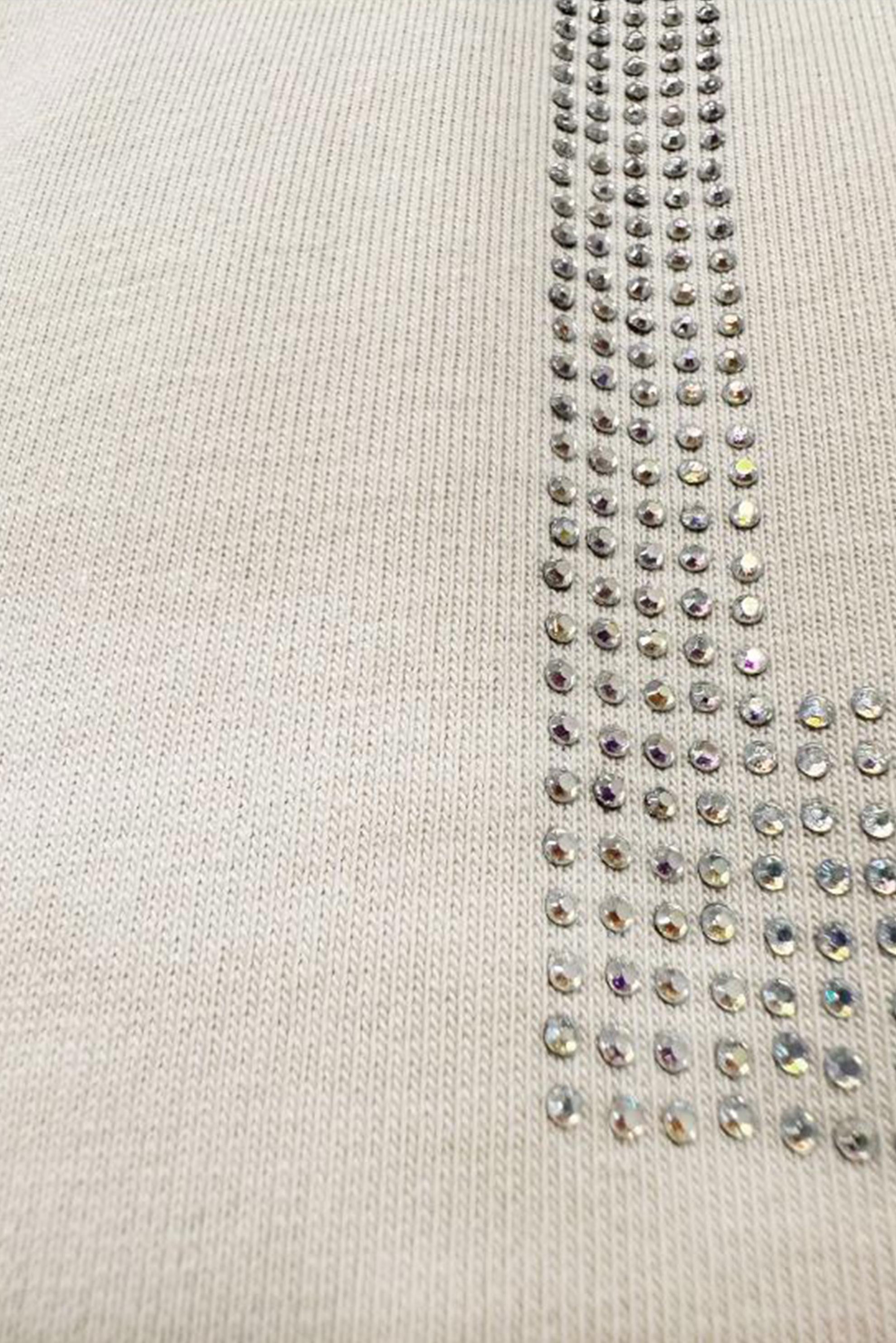 Tesettür giyim BEJ YAZI BASKILI DÜĞME DETAYLI EŞOFMAN TUNİK 43562