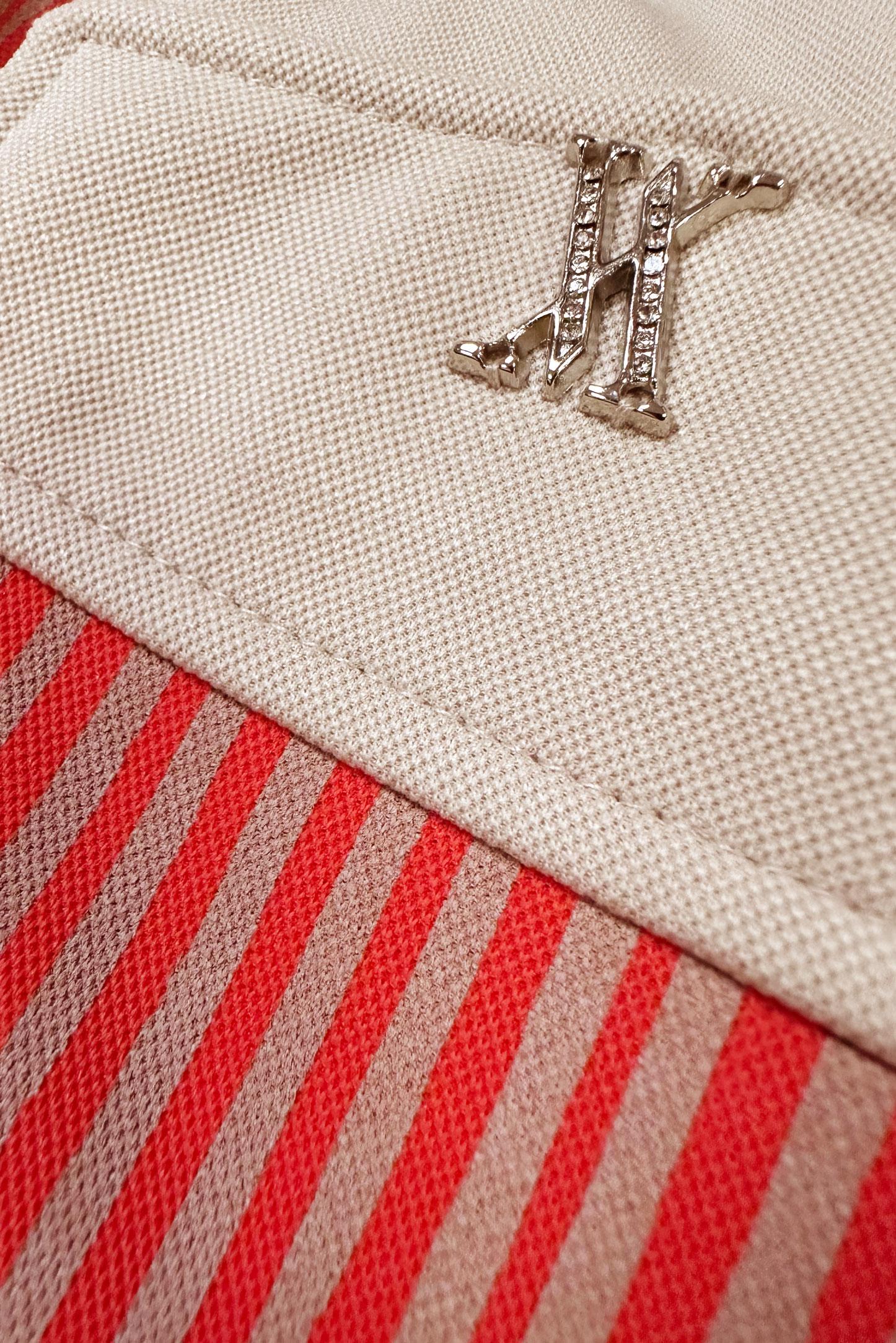 Tesettür giyim KIRMIZI ÇİZGİ DETAYLI BİSİKLET YAKA EŞOFMAN TUNİK 43804