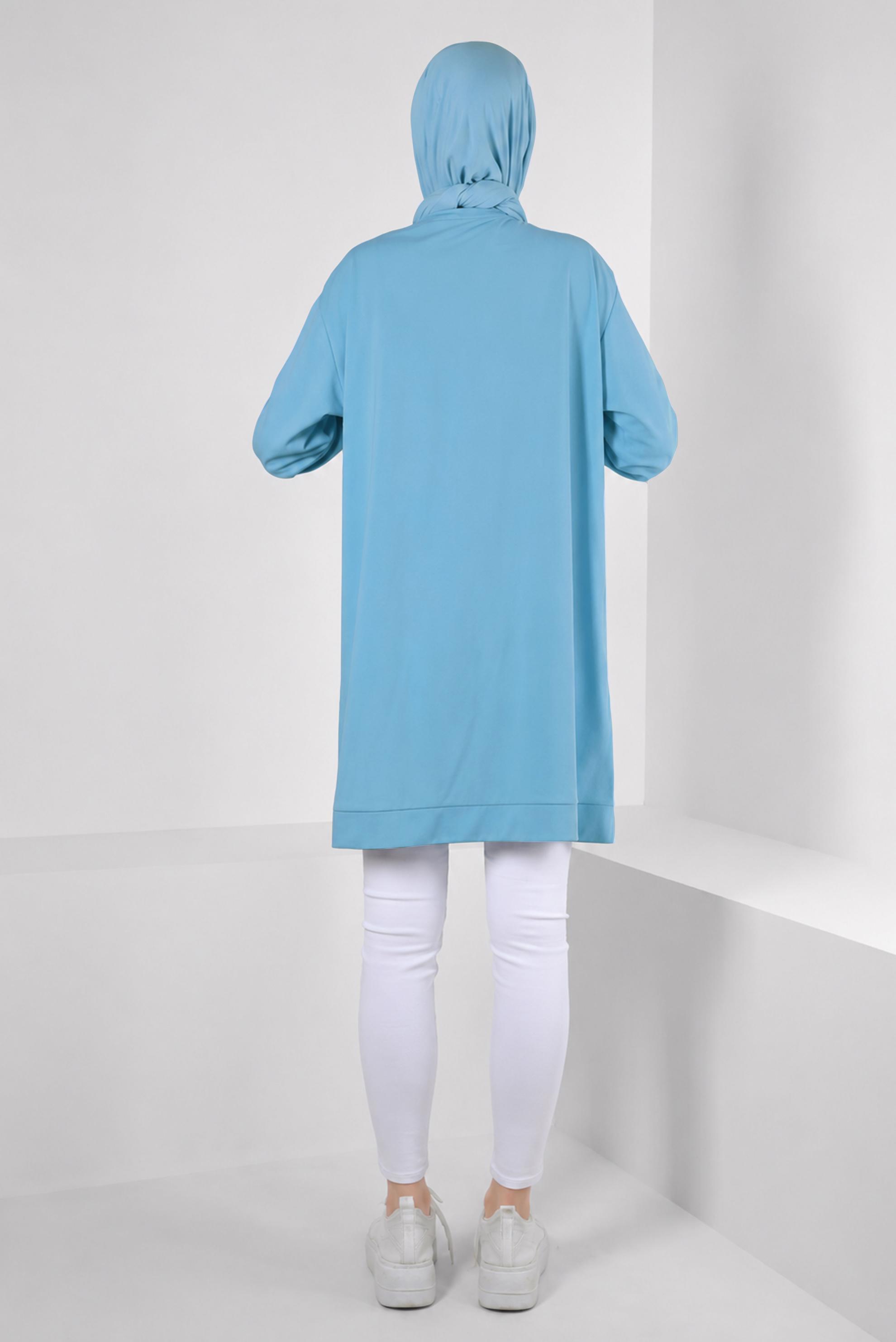 Hijab clothing BLUE ACCESSORY DETAIL TRACKSUIT TUNIC 43851