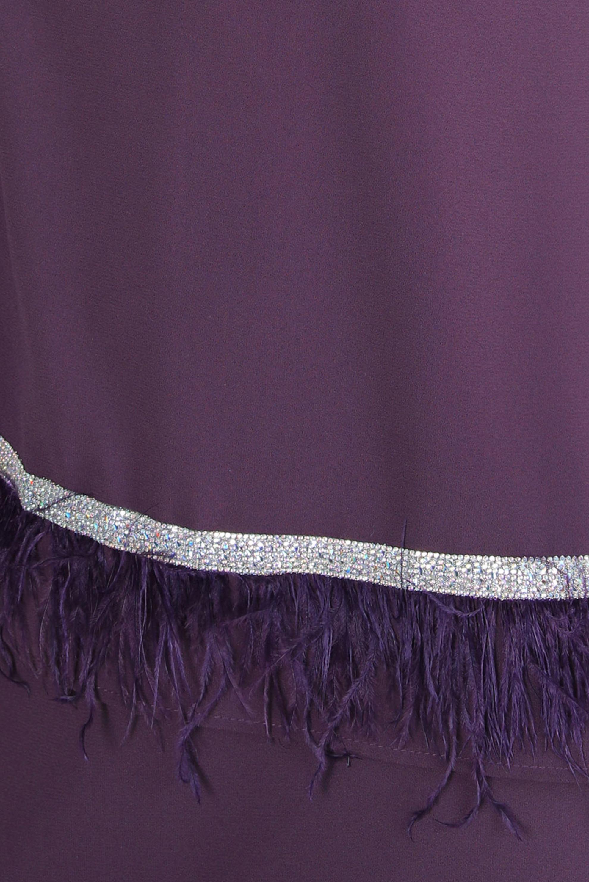 Tesettür giyim MOR PÜSKÜL DETAYLI ETEKLİ TAKIM 30205