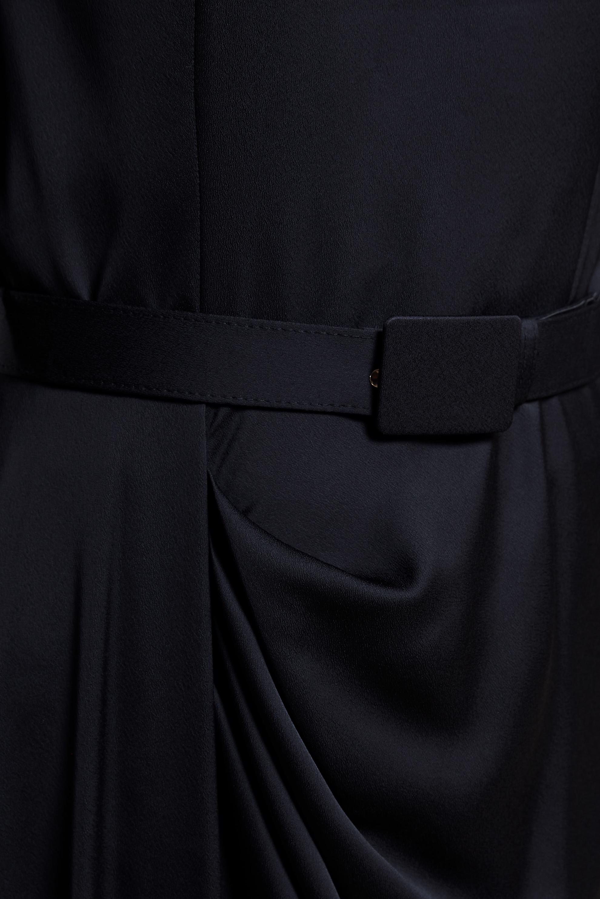 Tesettür giyim SİYAH SATEN TESETTÜR ABİYE ELBİSE 50170