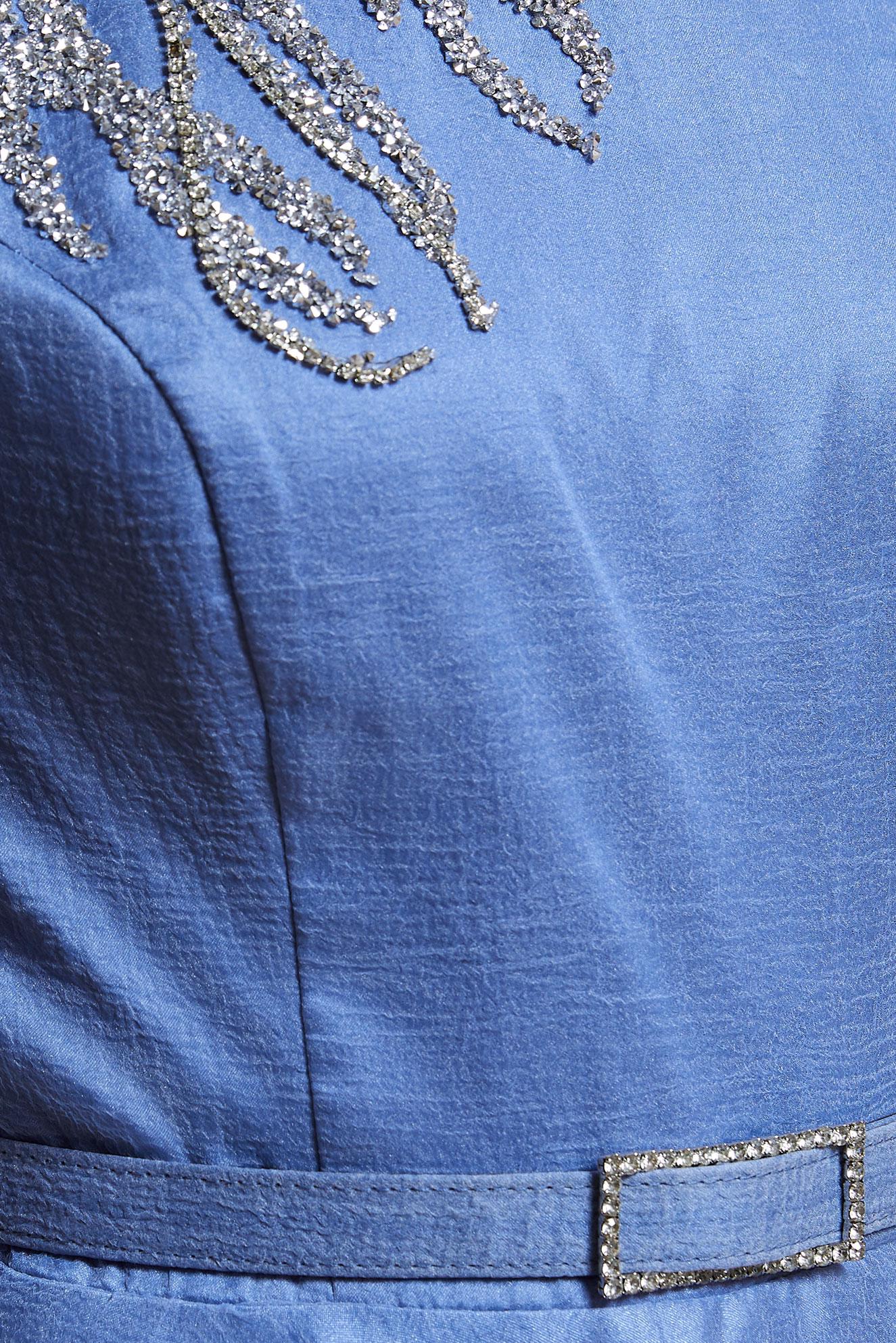 Tesettür giyim MAVİ TAŞ İŞLEMELİ ABİYE ELBİSE 50226