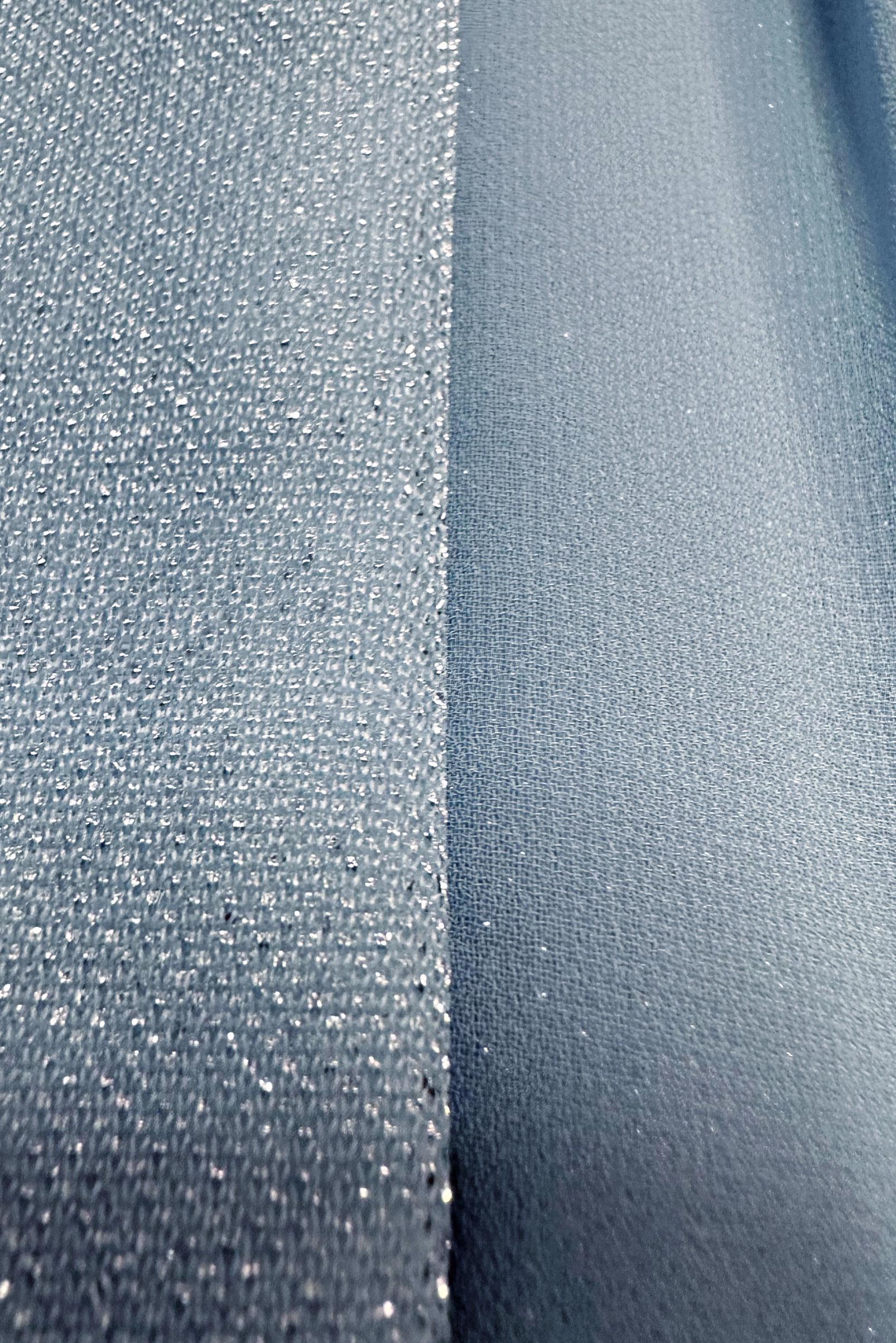 Tesettür giyim MAVİ KEMERLİ SİMLİ ABİYE ELBİSE 50254