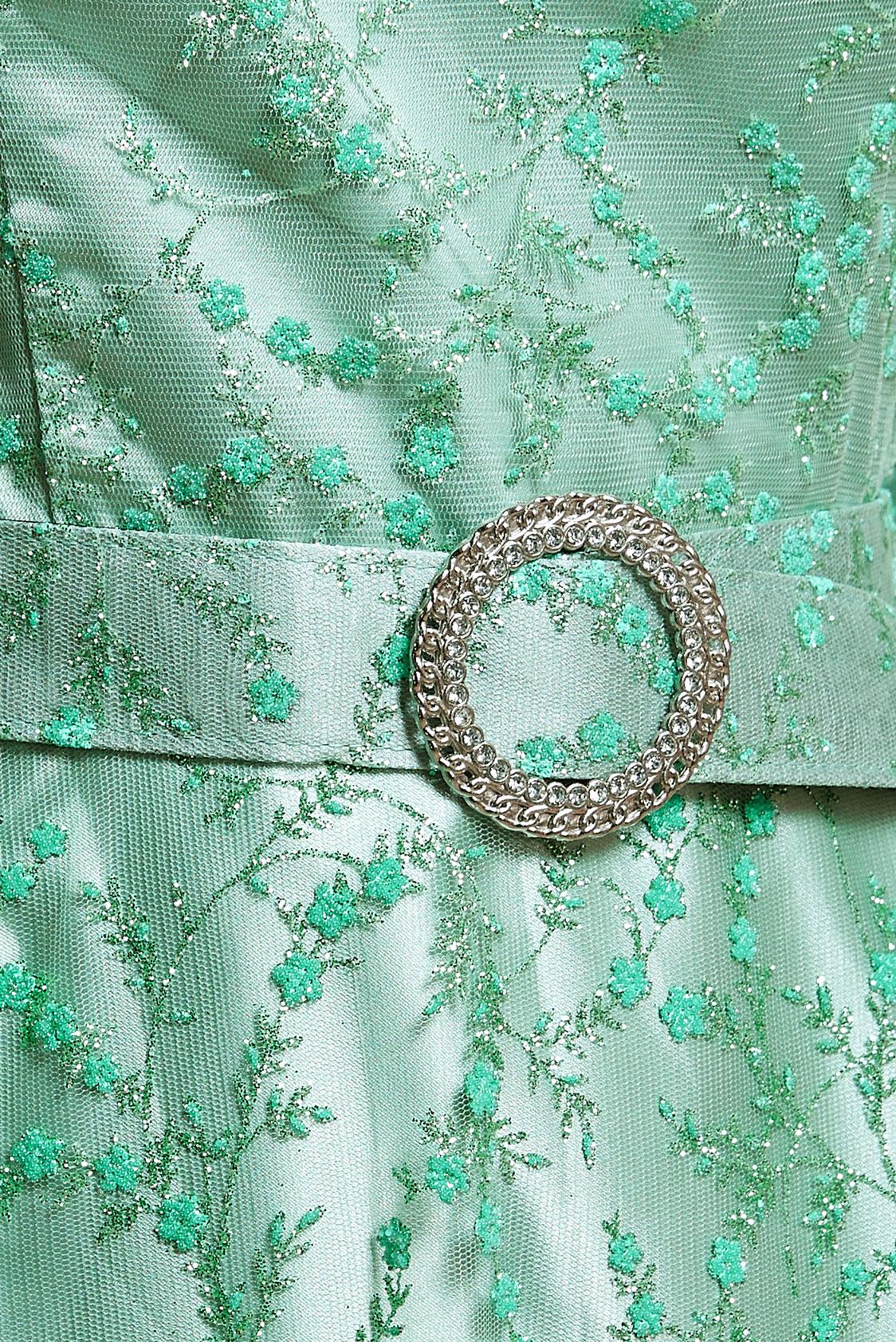 Tesettür giyim YEŞİL KEMERLİ TESETTÜR ABİYE ELBİSE 50268