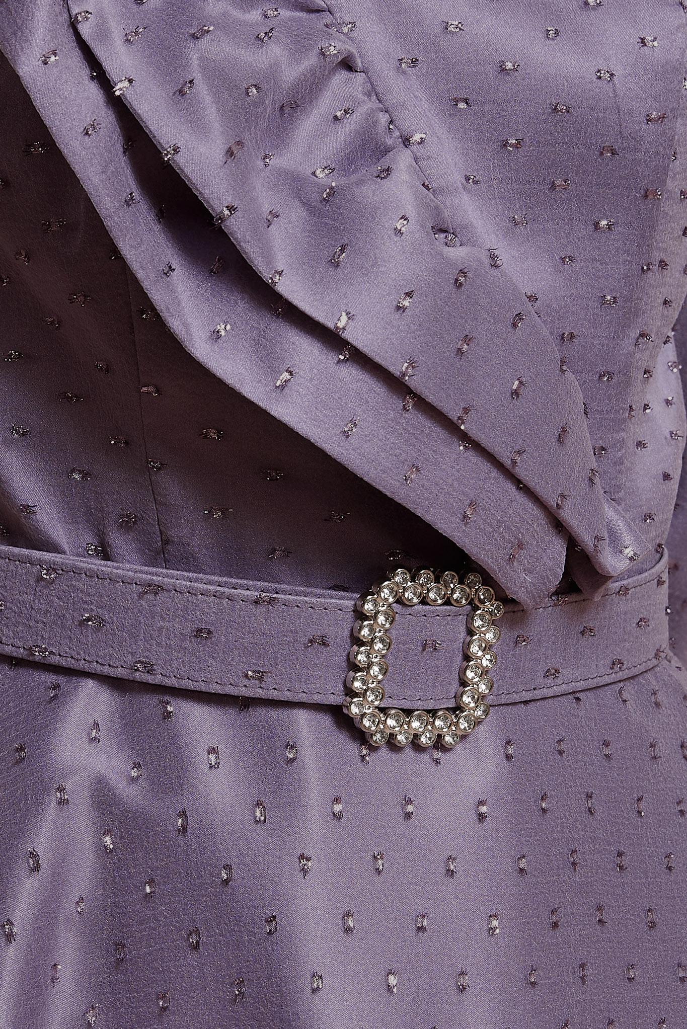 Tesettür giyim MOR KEMERLİ TESETTÜR ABİYE ELBİSE 50271