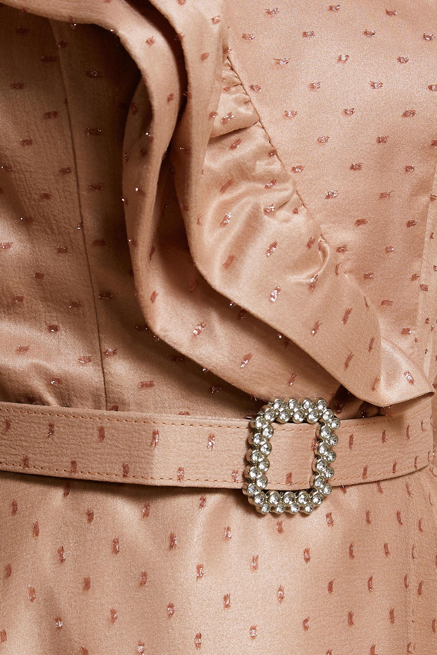 Tesettür giyim KAHVE KEMERLİ TESETTÜR ABİYE ELBİSE 50271