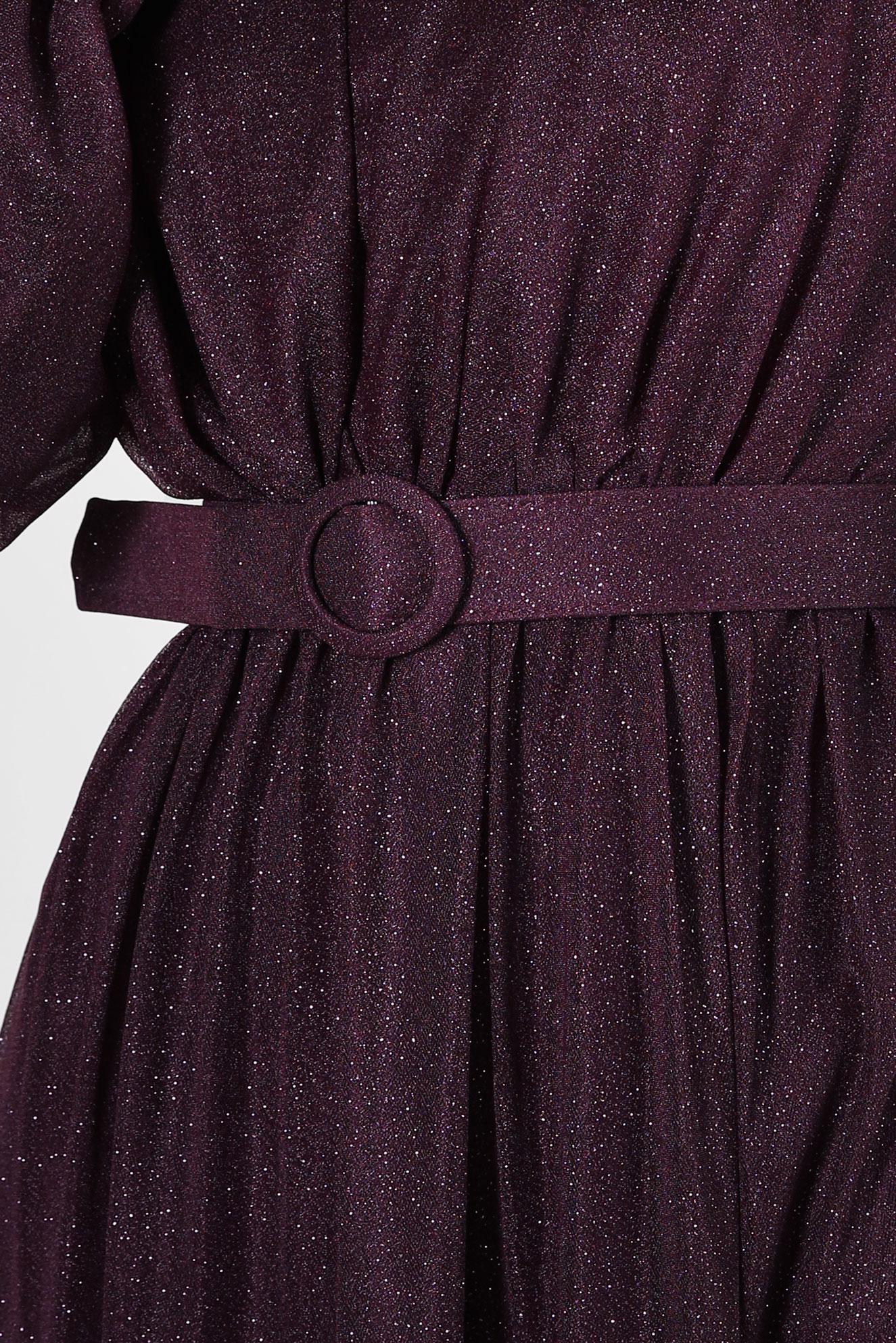 Tesettür giyim MÜRDÜM SİMLİ KEMERLİ TÜL DETAYLI ABİYE ELBİSE 50309