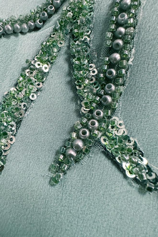 Vêtements hijab VERT ROBE DE SOIRÉE EN SATIN 50323 - ALVİNA