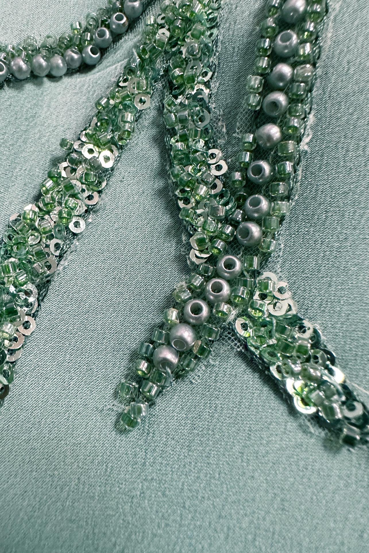 Vêtements hijab VERT ROBE DE SOIRÉE EN SATIN 50323