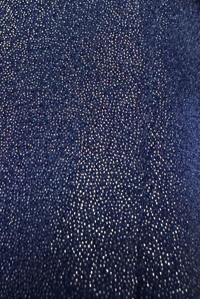 Vêtements hijab BLEU MARINE ROBE DE SOIRÉE CEINTURÉE DÉTAIL SMOCKING 50328 - ALVİNA