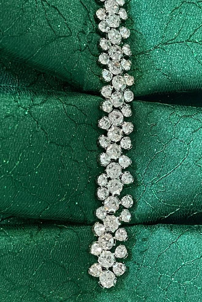 Vêtements hijab VERT ROBE DE SOIRÉE DÉTAIL ÉPAULE AVEC DENTELLE PAILLETTE 50395 - ALVİNA